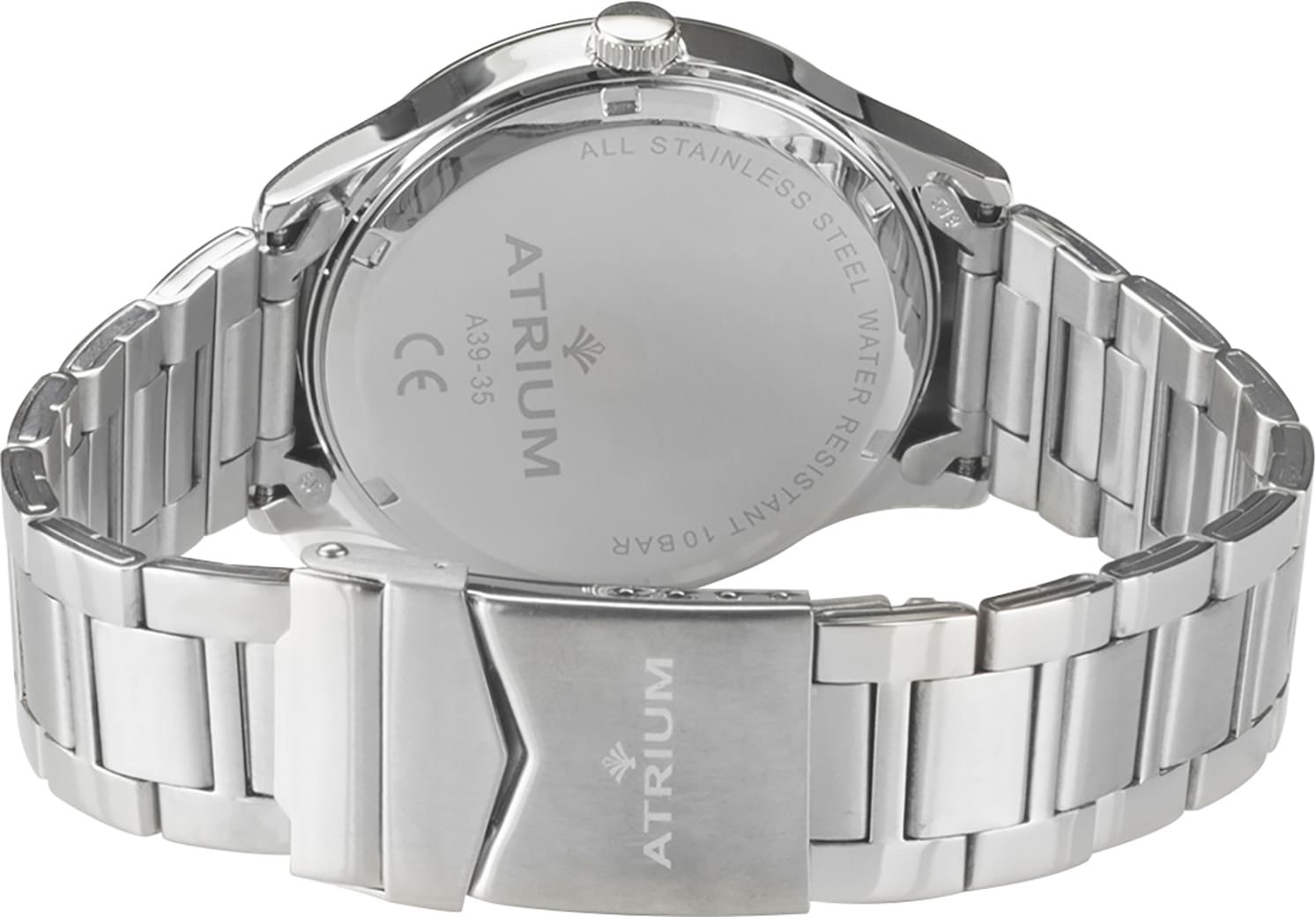 Atrium Quarzuhr Armbanduhr, Herrenuhr, Edelstahlarmband, analog, Wochentag, Tag