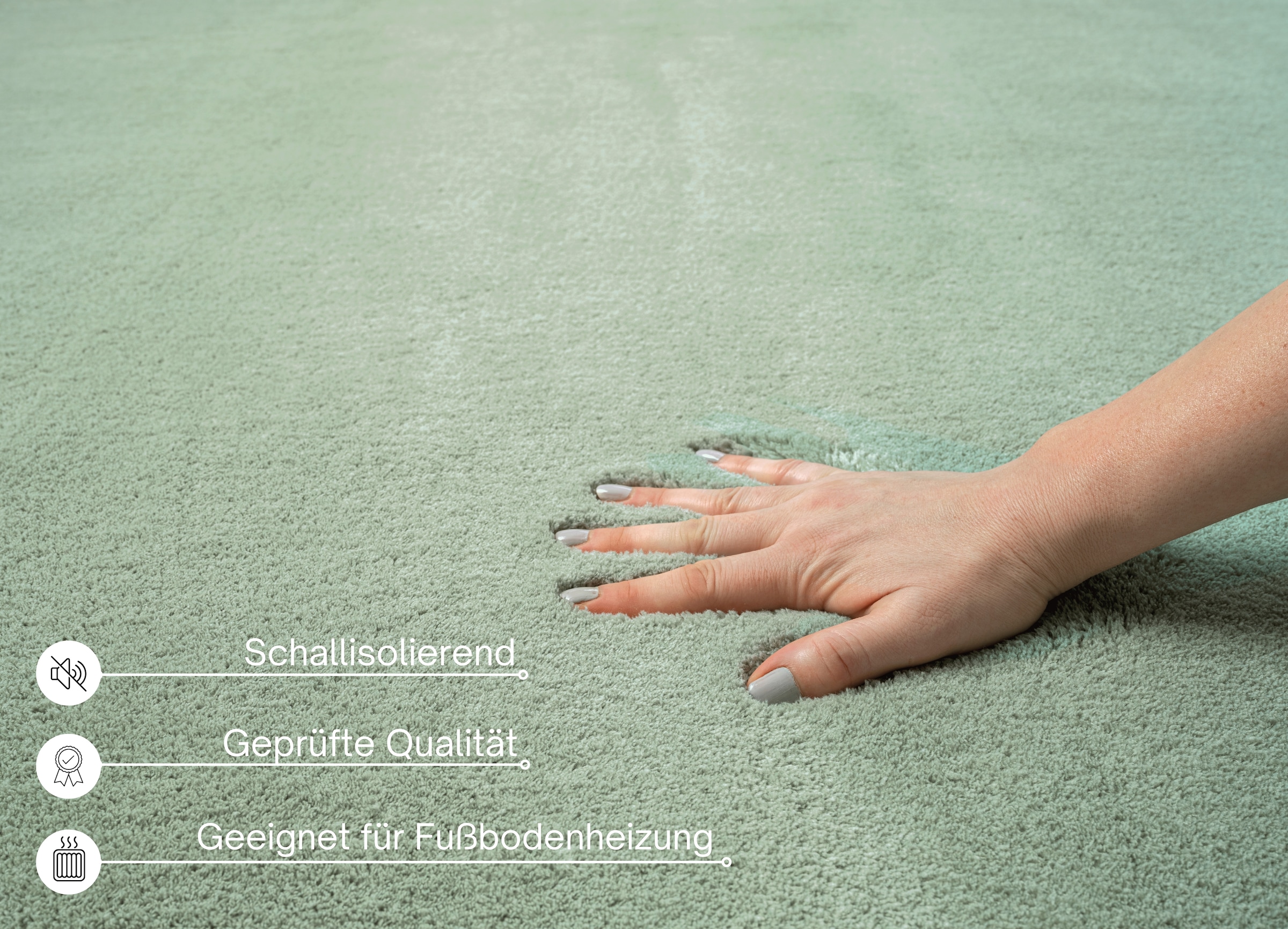 my home Teppich »Arabell, Kunstfellteppich«, rechteckig, 16 mm Höhe, flauschig, kuschelig, Felloptik, Anti-Rutsch-Unterseite, Waschbar