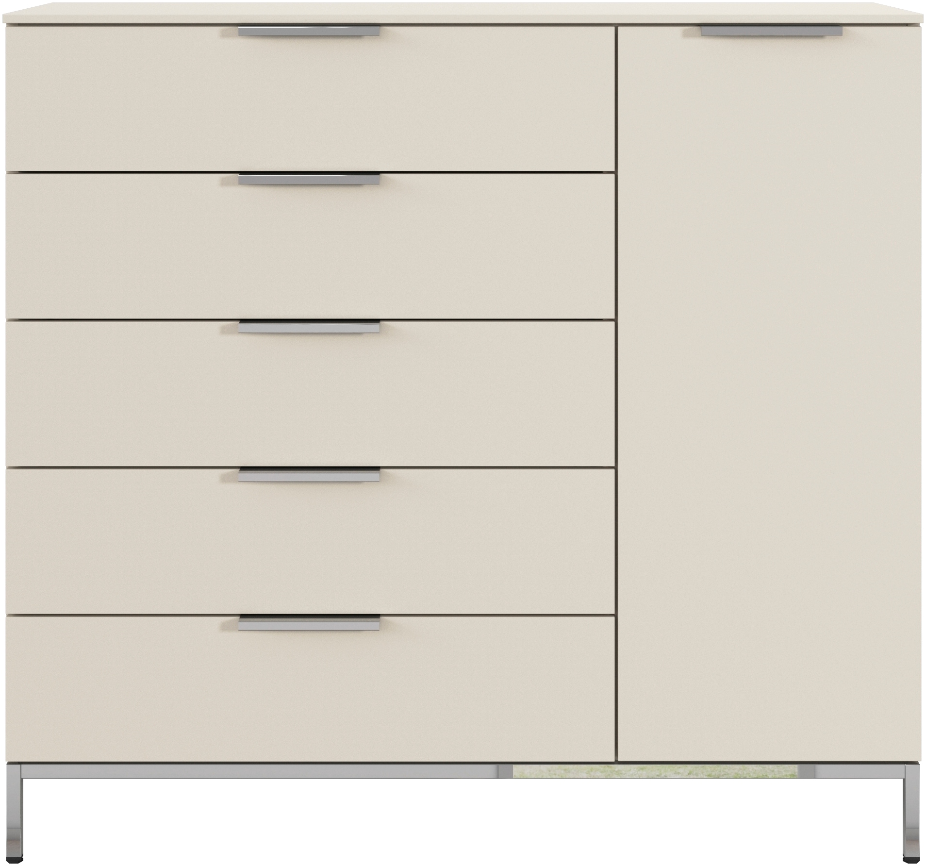 rauch Kombikommode »Kommode Türkommode Sideboard Kombikommode FLIPP«, (Breite 120 cm mit 2 Einlegeböden), 1-türig mit 5 Schubladen und Soft-Close-Funktion