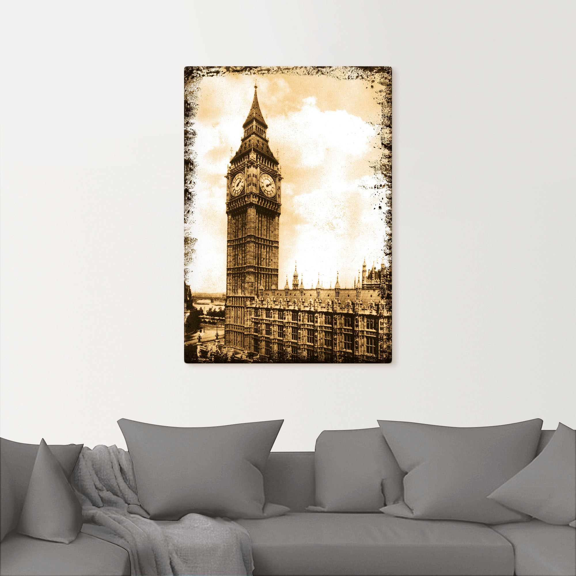 Artland Wandbild »Big Ben - Westminster - London«, Gebäude, (1 St.), als Leinwandbild, Wandaufkleber oder Poster in versch. Größen