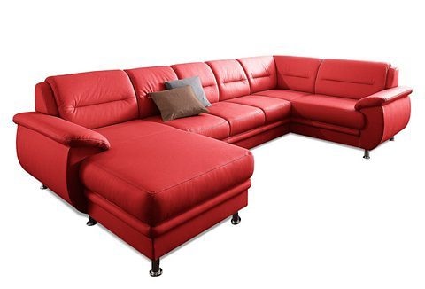 sit&more Wohnlandschaft »Mailand U-Form, B: 312 cm, XXL-Couch mit Komfortpolsterung« optional Schlaffunktion, Liegefl. 122x247 cm, diverse Lederqualitäten