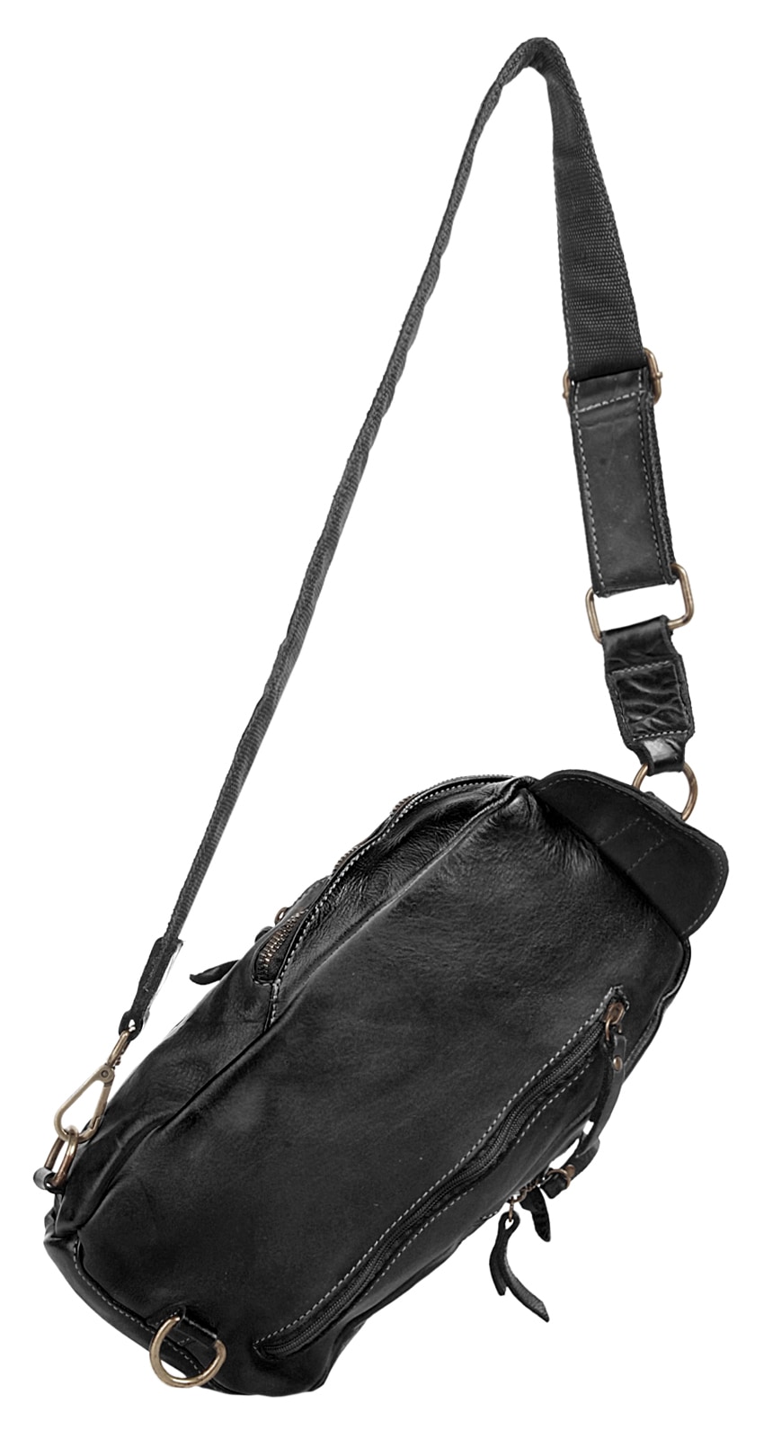 X-Zone Umhängetasche echt Leder, Made in Italy