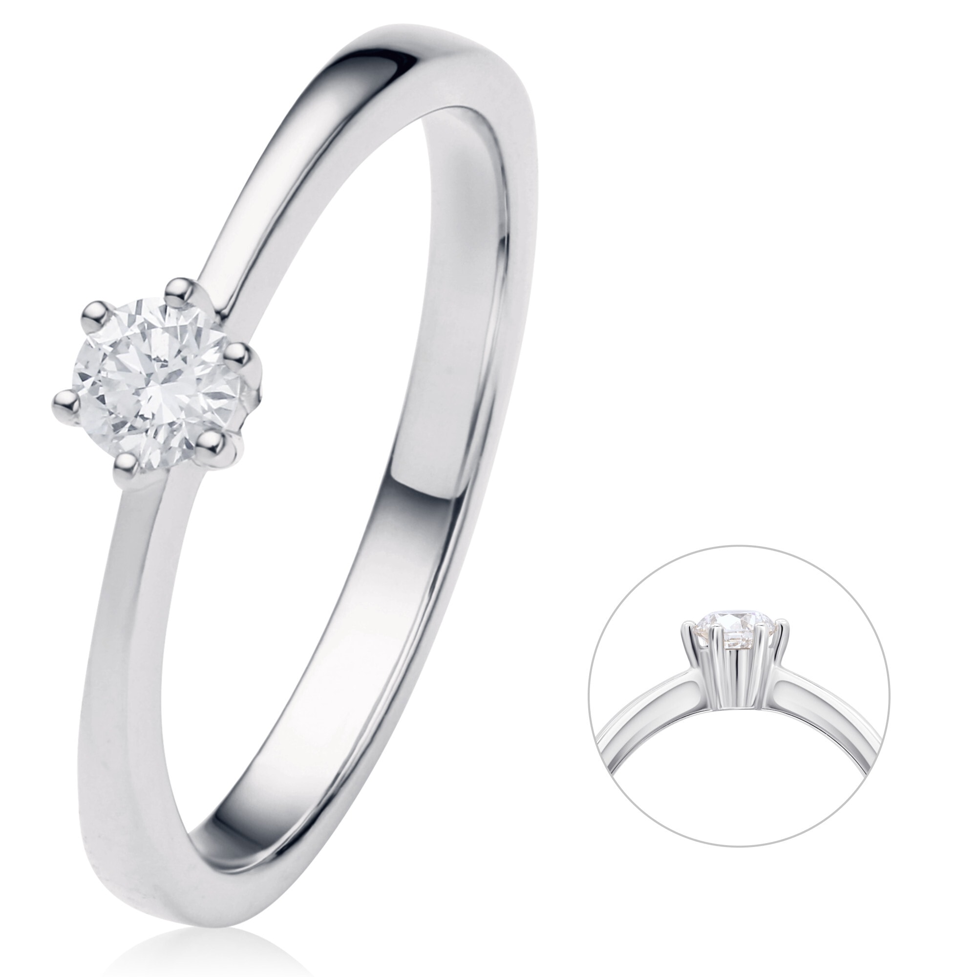 ONE ELEMENT Diamantring »0,15 ct Diamant Brillant Ring aus 750 Weißgold«, Damen Gold... kaufen