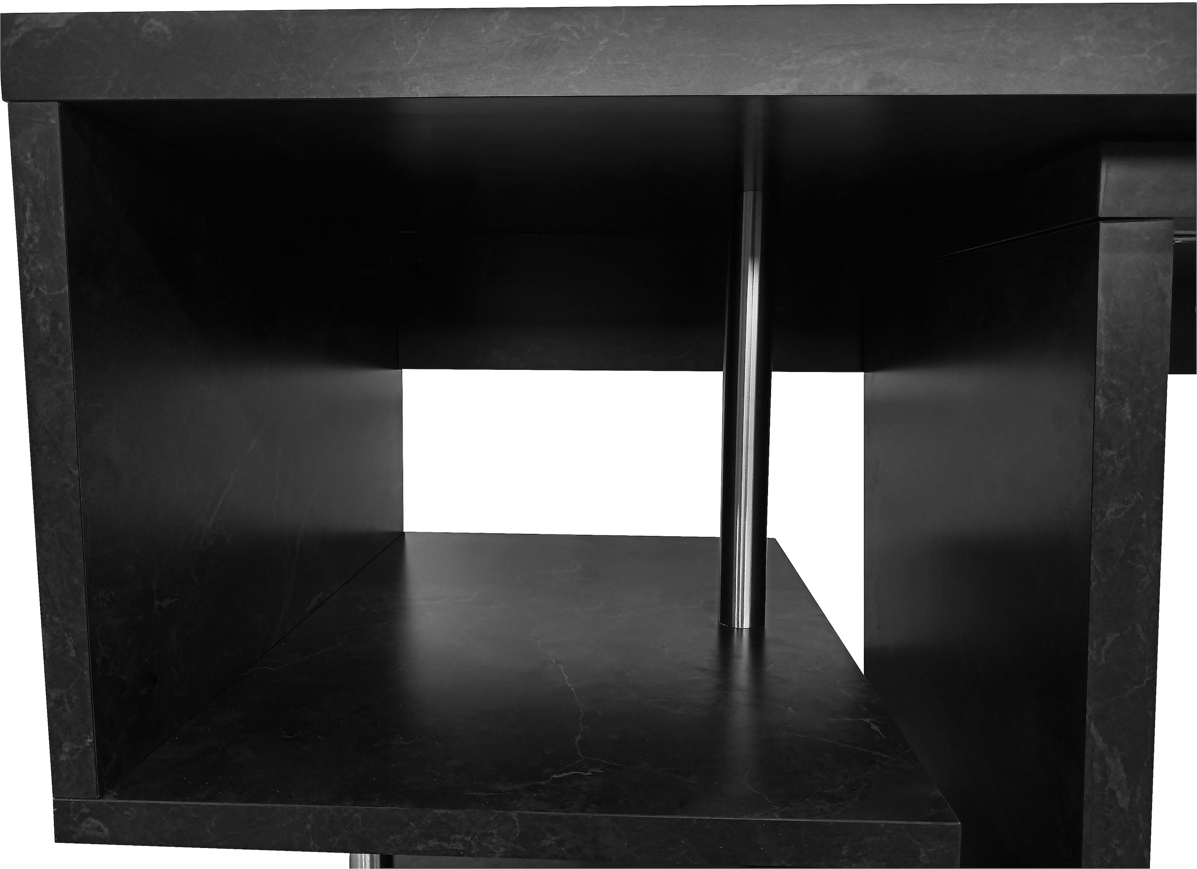 Places of Style Schreibtisch »Lopar, Eckschreibtisch«, rollbares Tischelement, großzügige Arbeitsfläche, Winkel 180x129 cm