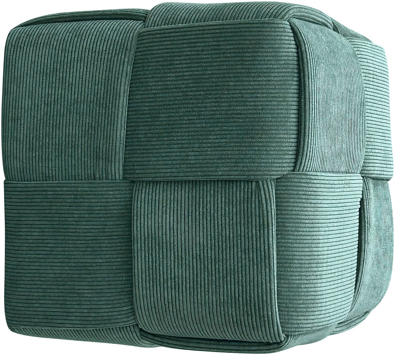 byLIVING Pouf »URBAN« Bezug Cord in verschiedenen Farben, Schaumstoff
