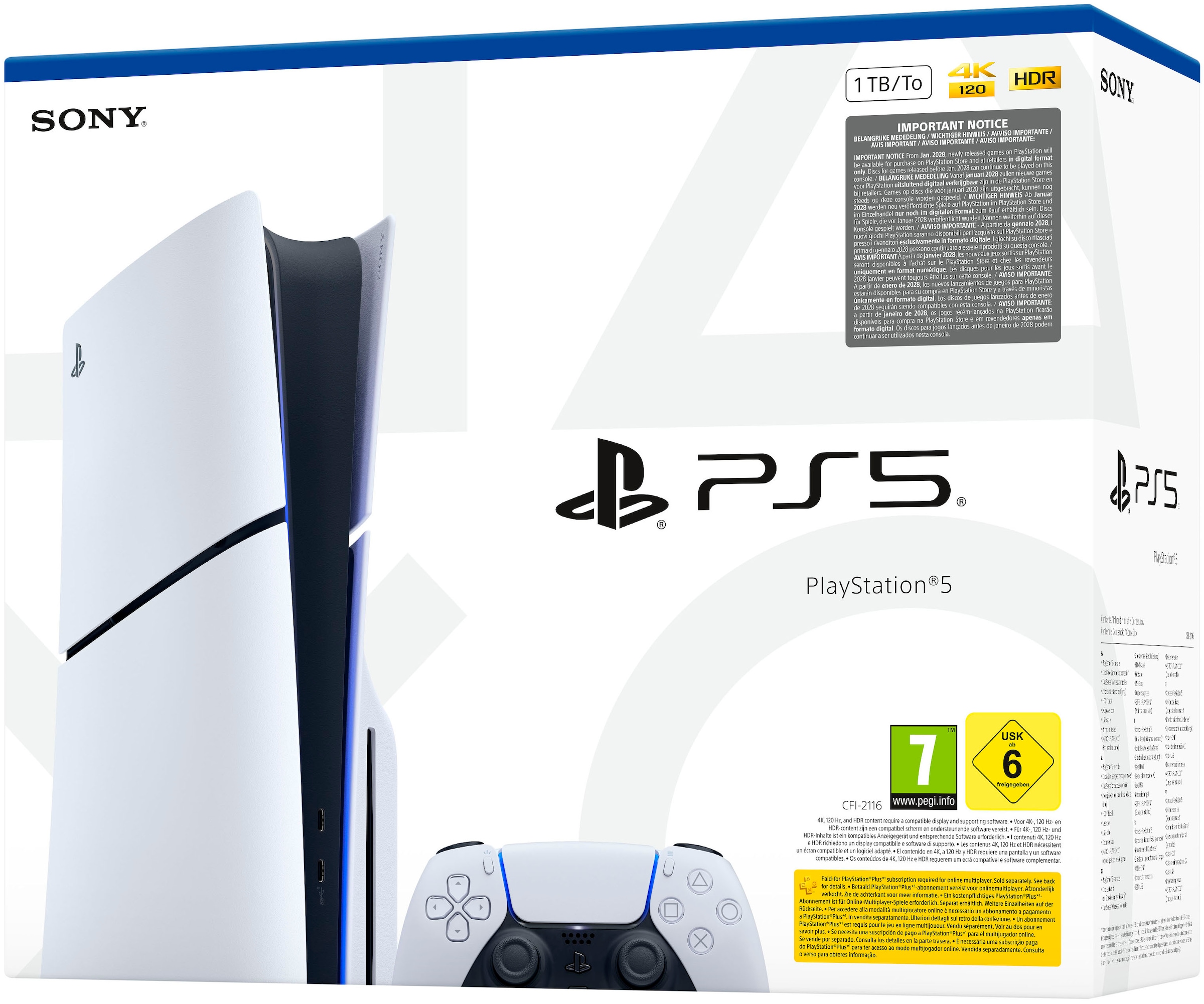 PlayStation 5 Konsolen-Set »PS5 Disk Edition (Slim) inkl. Assassin’s Creed Black Flag Resynced« 1.000 GB 1 TB