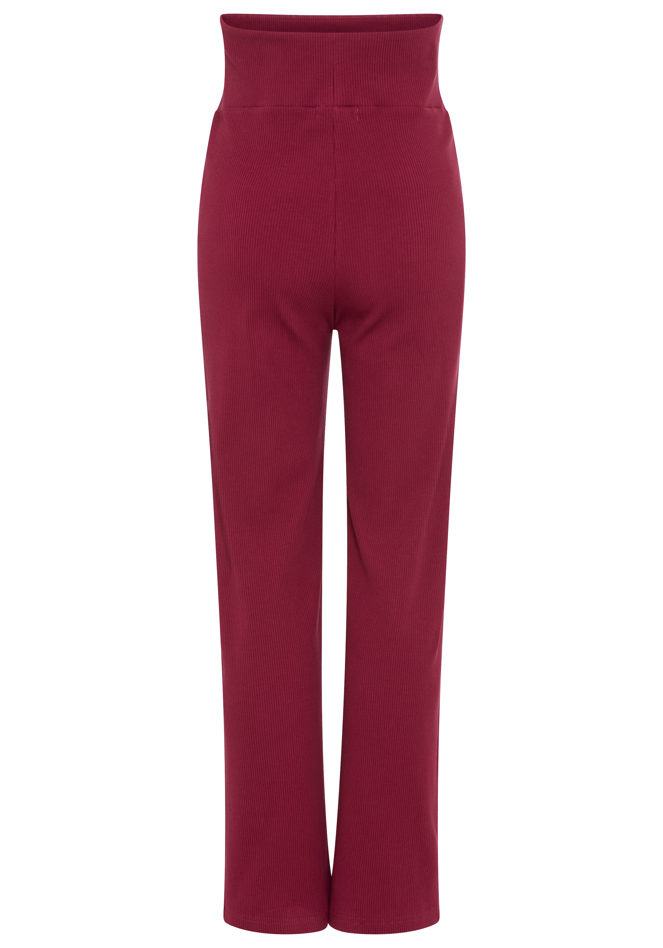 Neun Monate Umstandshose »Weite Jerseyhose für Schwangerschaft & Stillzeit, elastische Rippware«  Umstands-Hose aus Rippware mit weitem Bein