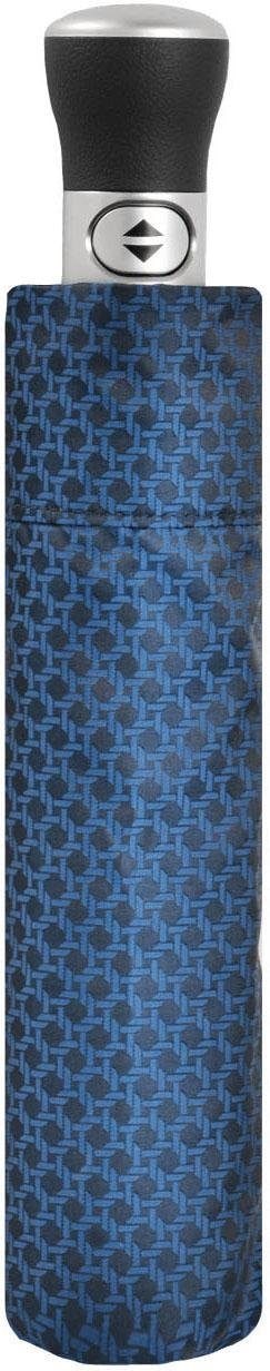 doppler MANUFAKTUR handgemachter Taschenregenschirm Manufaktur-Taschenschirm »Orion, blau«