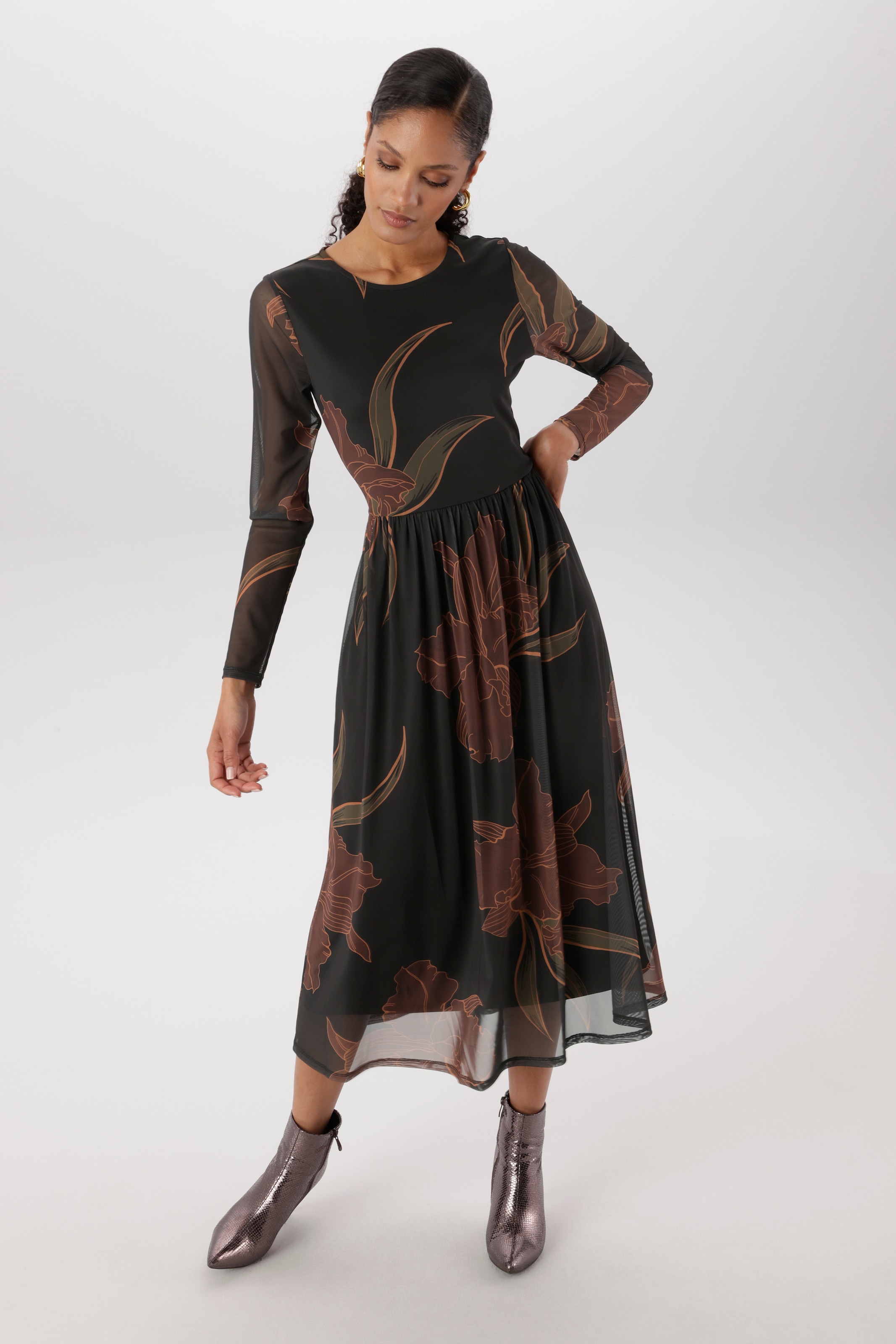 Aniston SELECTED Maxikleid in Mesh-Qualität und Gummizug in der Taille - NEUE KOLLEKTION