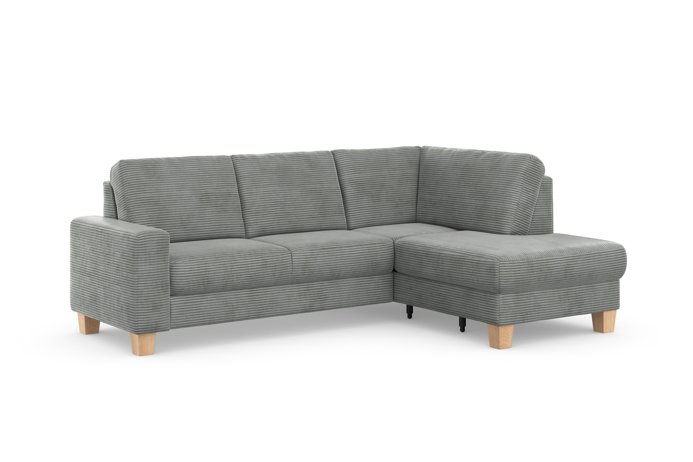 Home affaire Ecksofa »Summer L-Form«, mit Ottomane, wahlweise mit Bettfunktion und Bettkasten, Cord-Bezug