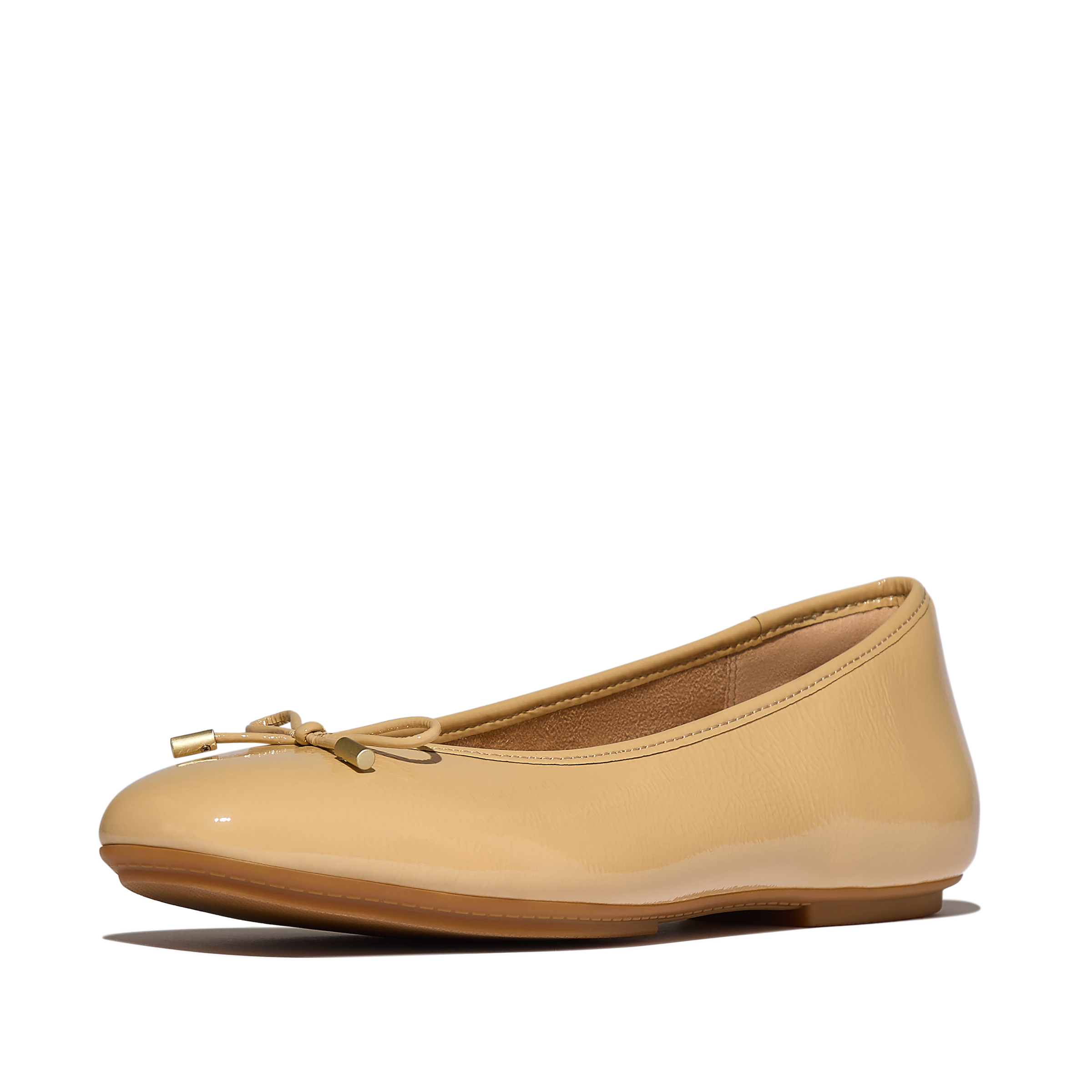 Fitflop Ballerina »DELICATO BOW TEXTURED PATENT-LEATHER BALLET FLATS«  Businessschuh, Schlupfschuh mit dezenter Zierschleife