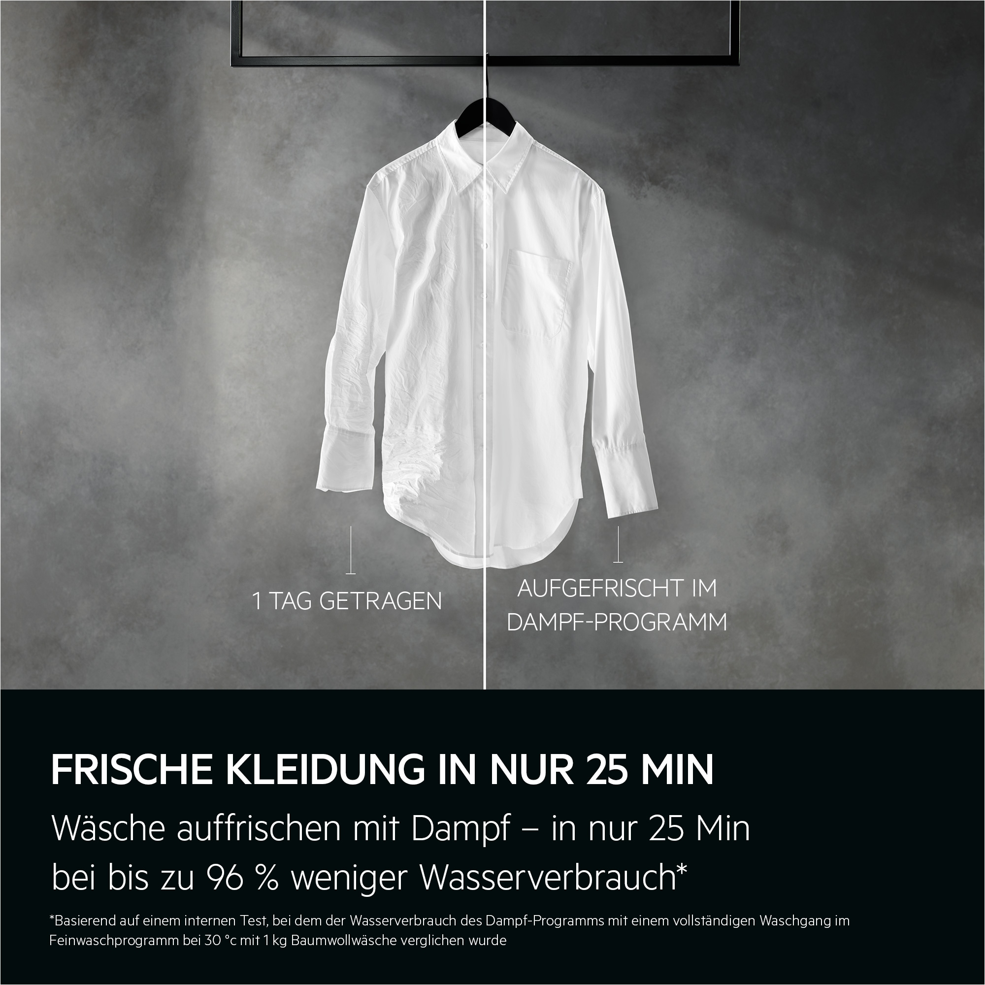 AEG Waschmaschine Toplader 7000 ProSteam® »LTR7A37STL« 7 kg 1300 U/min ProSteam®: Auffrischen mit Dampf statt Waschen und 96 % Wasser sparen