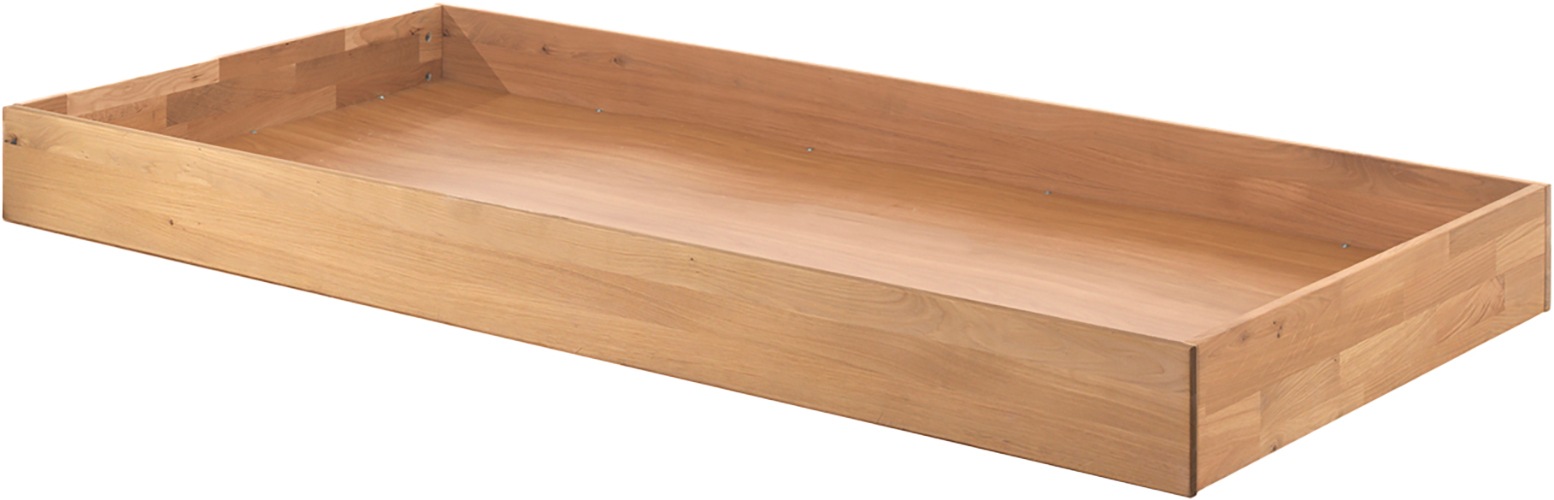 Home affaire Bettschubkasten, (Made in Europe), mit Rollenführung, 90x90cm, auch als Stauraum nutzbar, Eiche geölt
