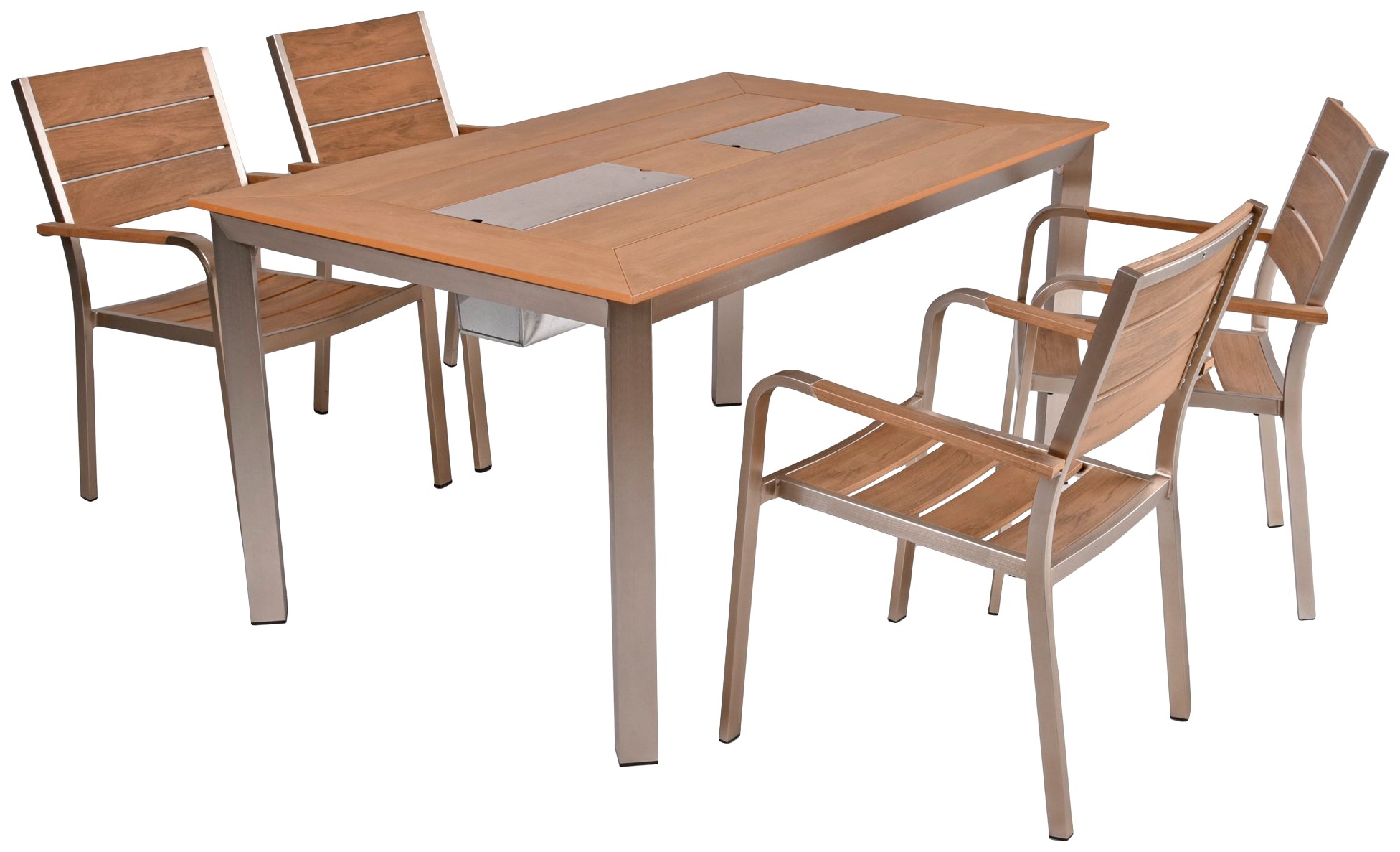 Garden Pleasure Garten-Essgruppe »FLORENCE« 5 Stk. tlg. mit platzsparenden günstig online kaufen