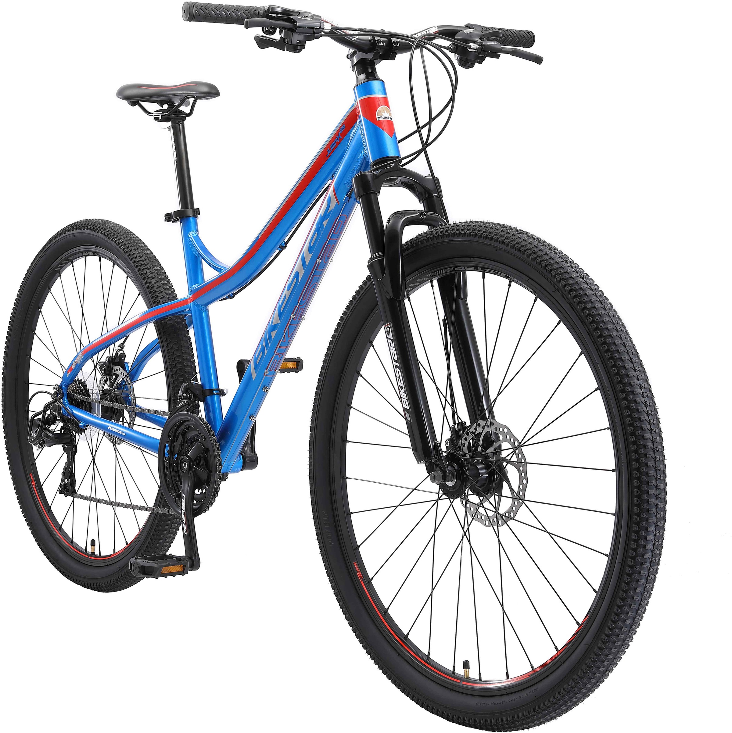 Bikestar Mountainbike, 21 Gang, Shimano, RD-TY300 Schaltwerk, Kettenschaltung, für Damen und Herren, Kettenschaltung