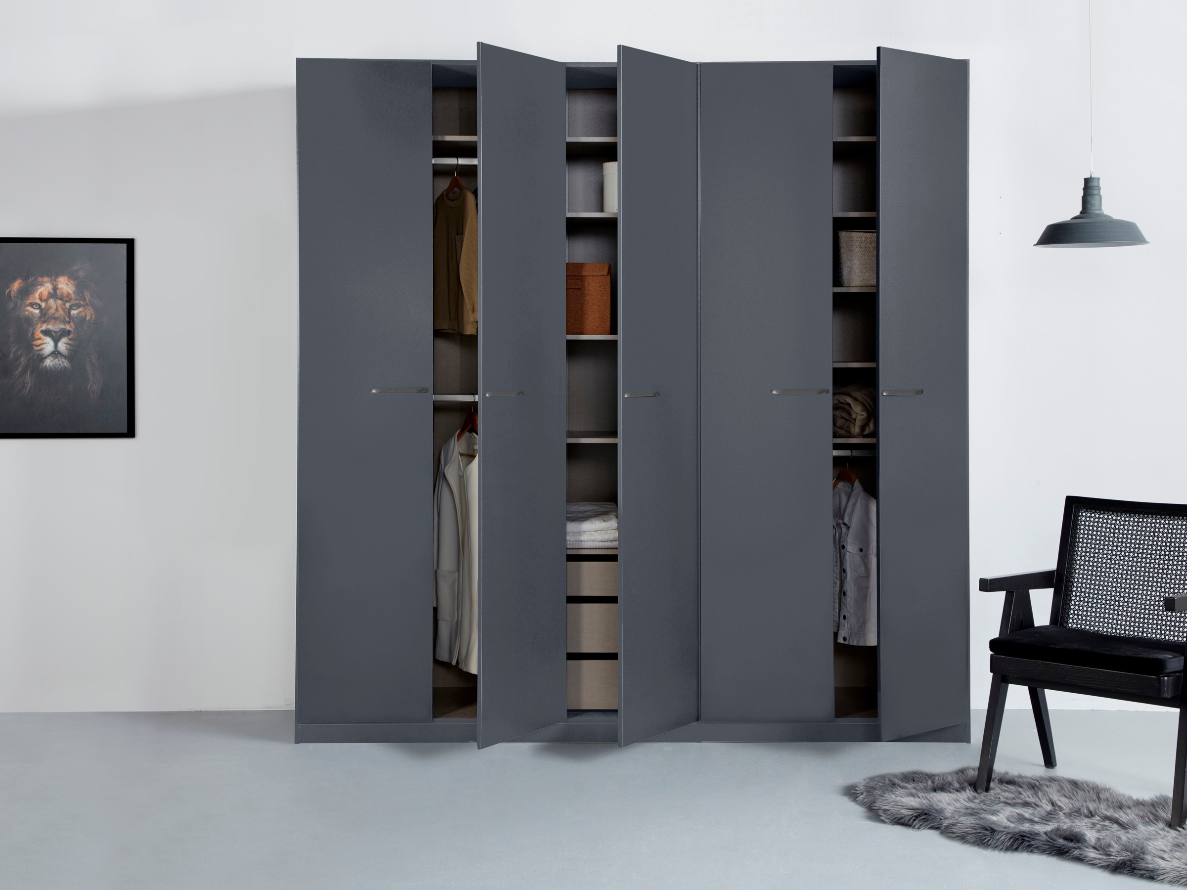 rauch Drehtürenschrank »Kleiderschrank Schrank Garderobe TOPSELLER OTELI inkl. Inneneinteilung«, mit 3 Innenschubladen extra Böden optional mit Spiegel MADE IN GERMANY