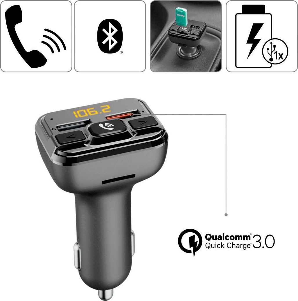 Hama Bluetooth-Adapter »FM-Transmitter mit Bluetooth®- und Freisprechfunktion Transmitter«