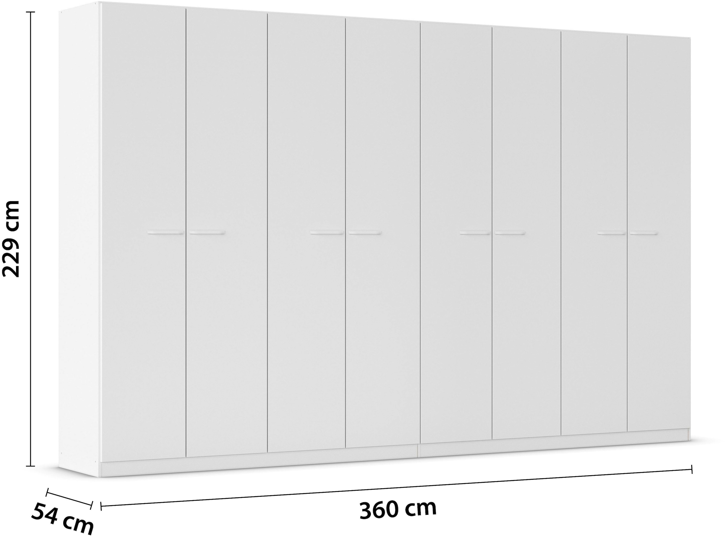 rauch Drehtürenschrank »Kleiderschrank Schrank Garderobe TOPSELLER OTELI inkl. Inneneinteilung«, (erhältlich in Breiten 91-360 cm, ab Breite 136cm inkl. Innenschubladen), mit zusätzlichen Einlegeböden, optional mit Spiegel MADE IN GERMANY