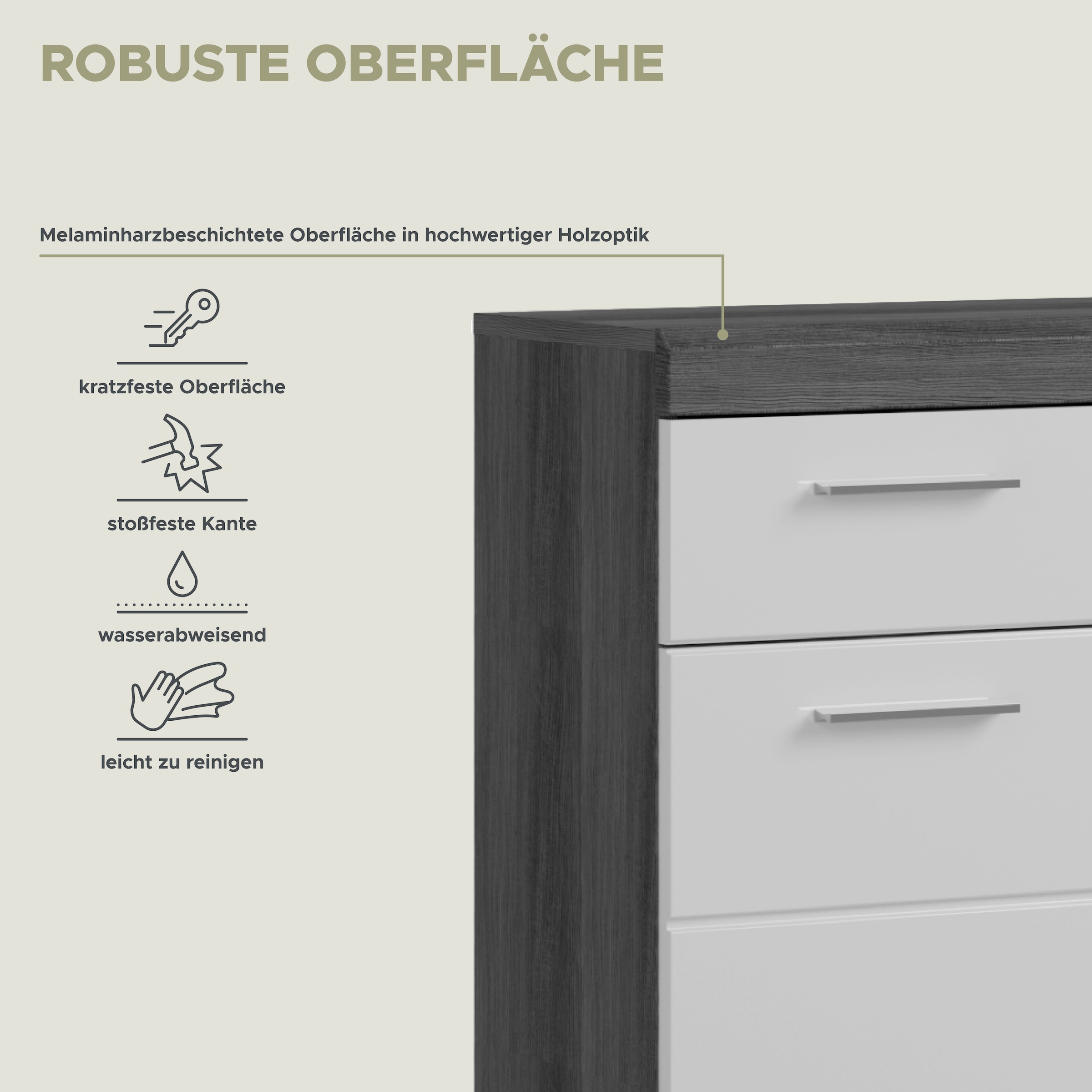 INOSIGN Unterschrank »Siena, Breite 74cm, 2 Tür, 1 Schubkasten, 2 Fächer, MDF-Front«, in verschiedenen Farben erhältlich, Badmöbel, Badschrank, Kommode, Bad
