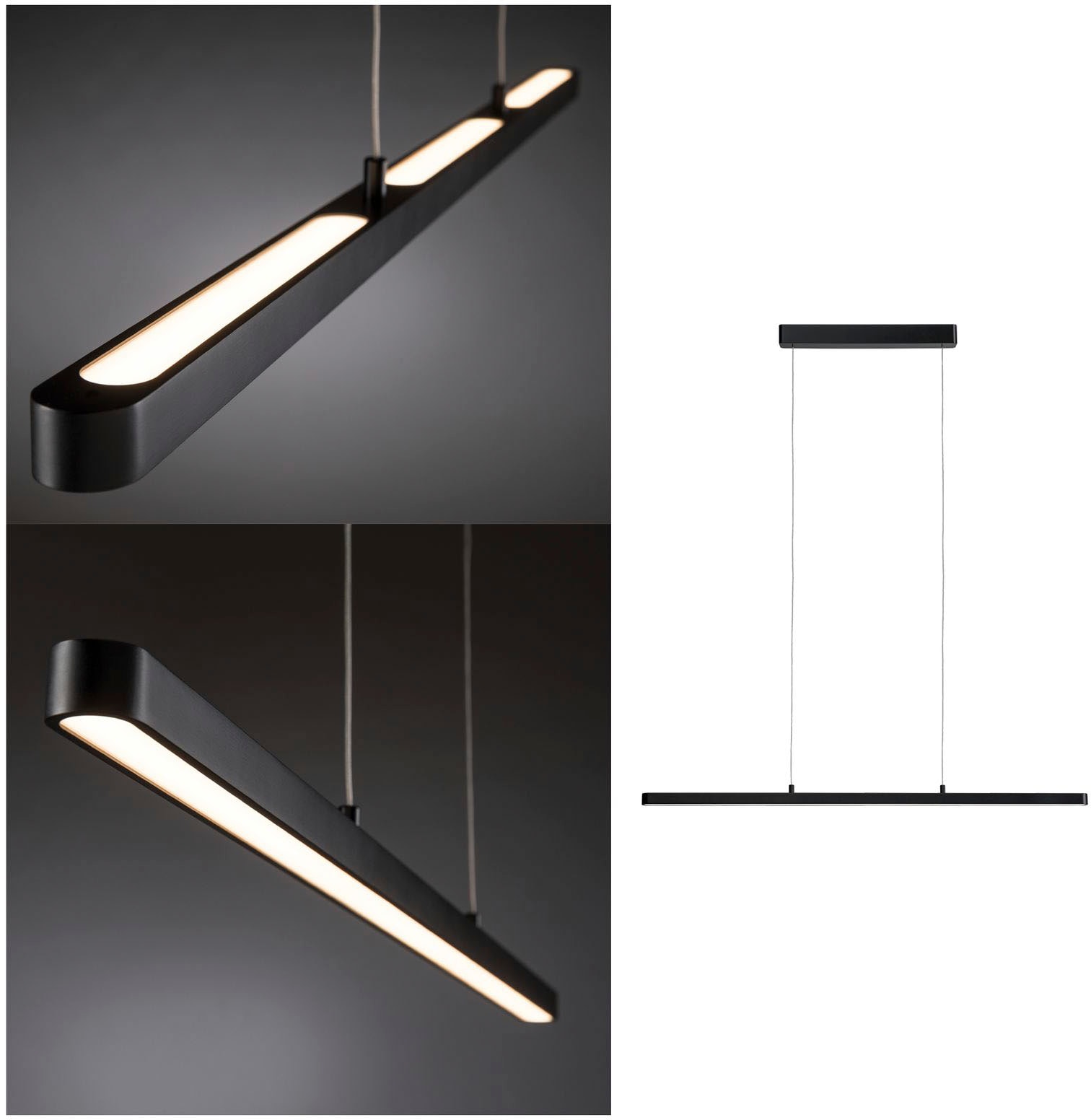 Paulmann LED Pendelleuchte »Lento«, 1 flammig, höhenverstellbar günstig online kaufen