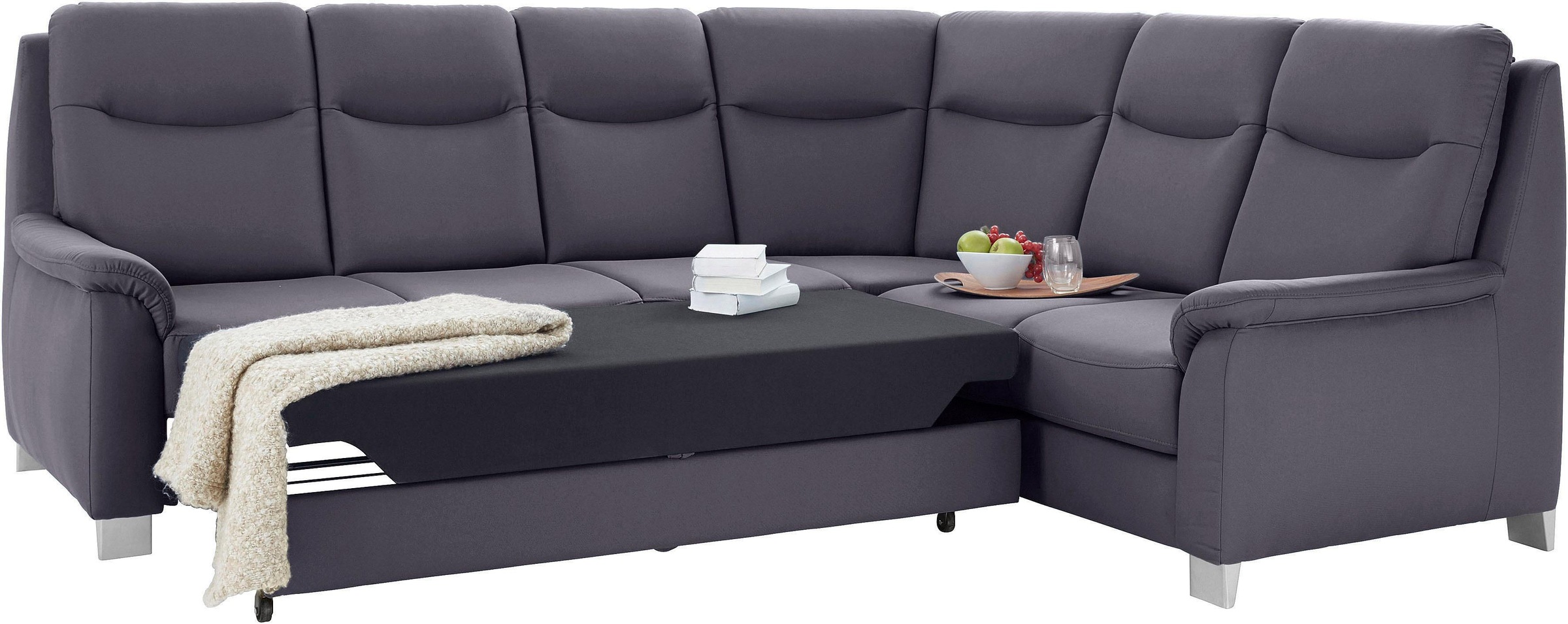 sit&more Ecksofa »Boccaccio L-Form«, mit Federkern und Kopfteilverstellung, wahlweise mit Bettfunktion