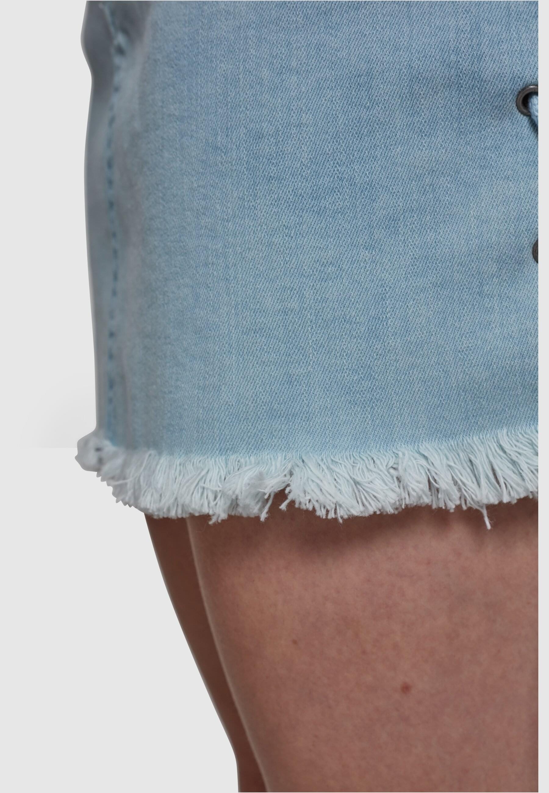 URBAN CLASSICS Jerseyrock »Urban Classics Damen Ladies Denim Lace Up Skirt« 1 Stk.