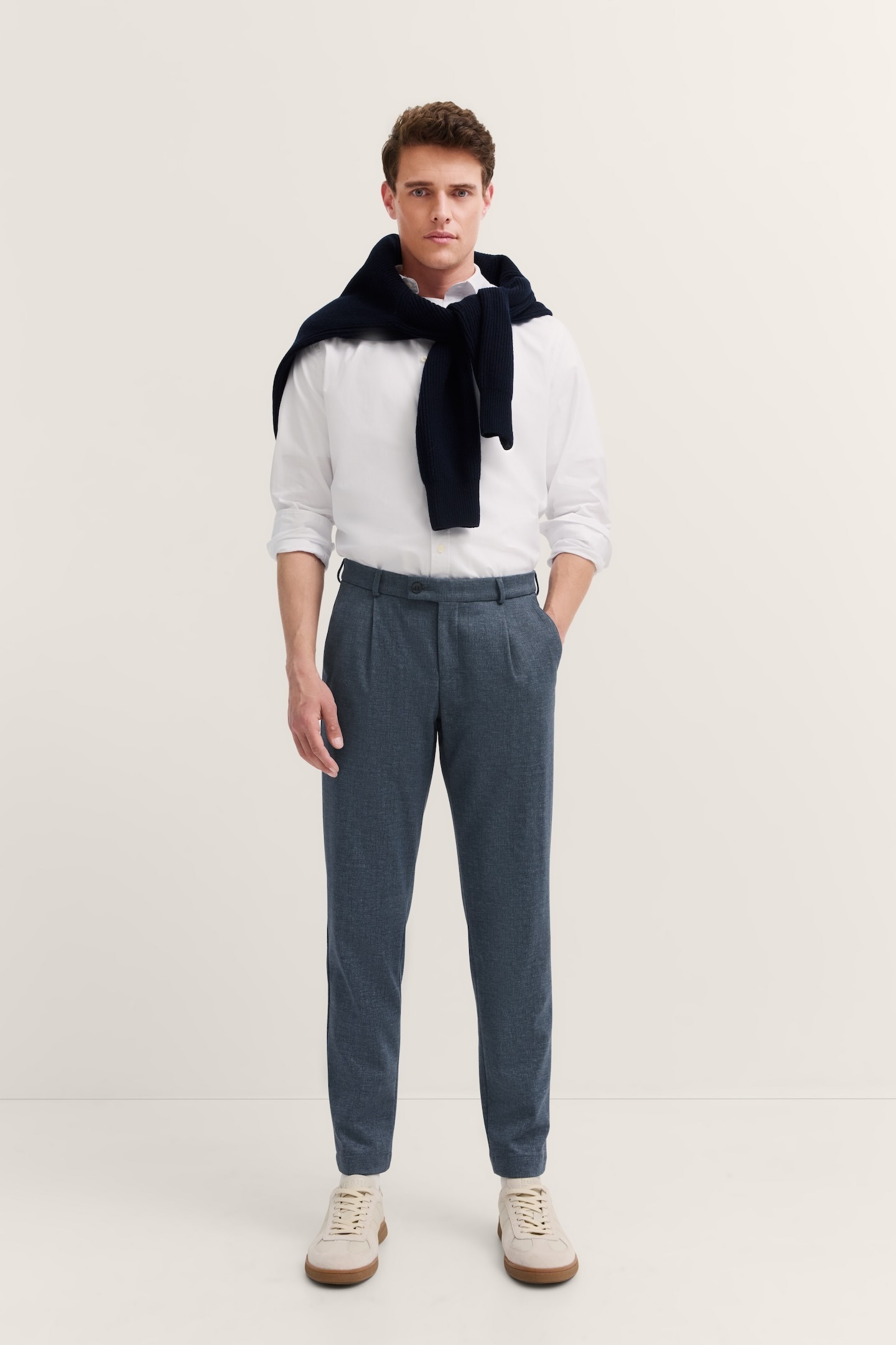 bugatti Bundfaltenhose »Tapered Fit«, mit Flexcity Jersey Stretch