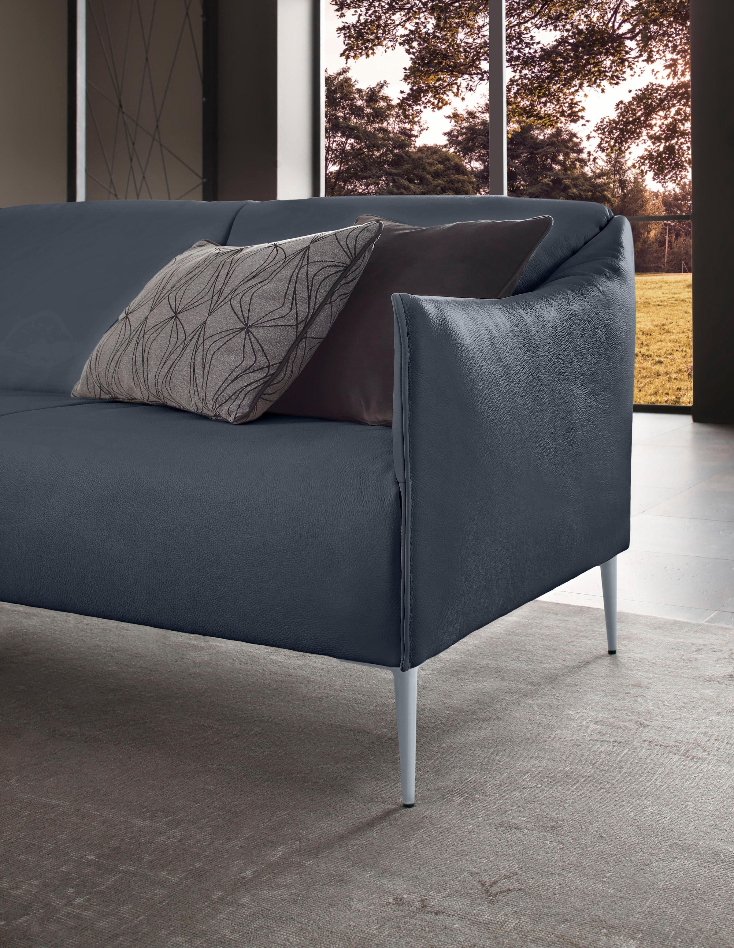 W.SCHILLIG 2-Sitzer »sally«, mit Metallfüßen in Silber matt, Breite 154 cm