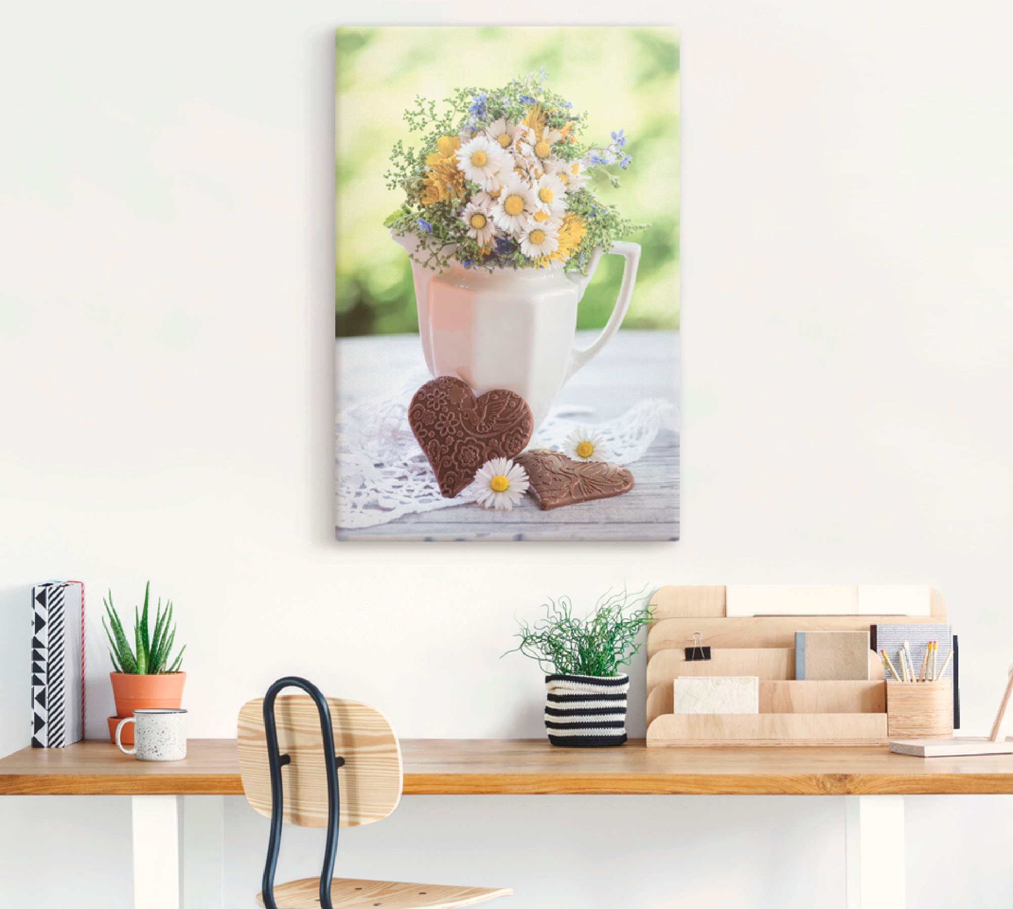 Artland Wandbild »Aus Liebe zum Frühling«, Vasen & Töpfe, (1 St.), als Alubild, Outdoorbild, Leinwandbild, Wandaufkleber, versch. Größen
