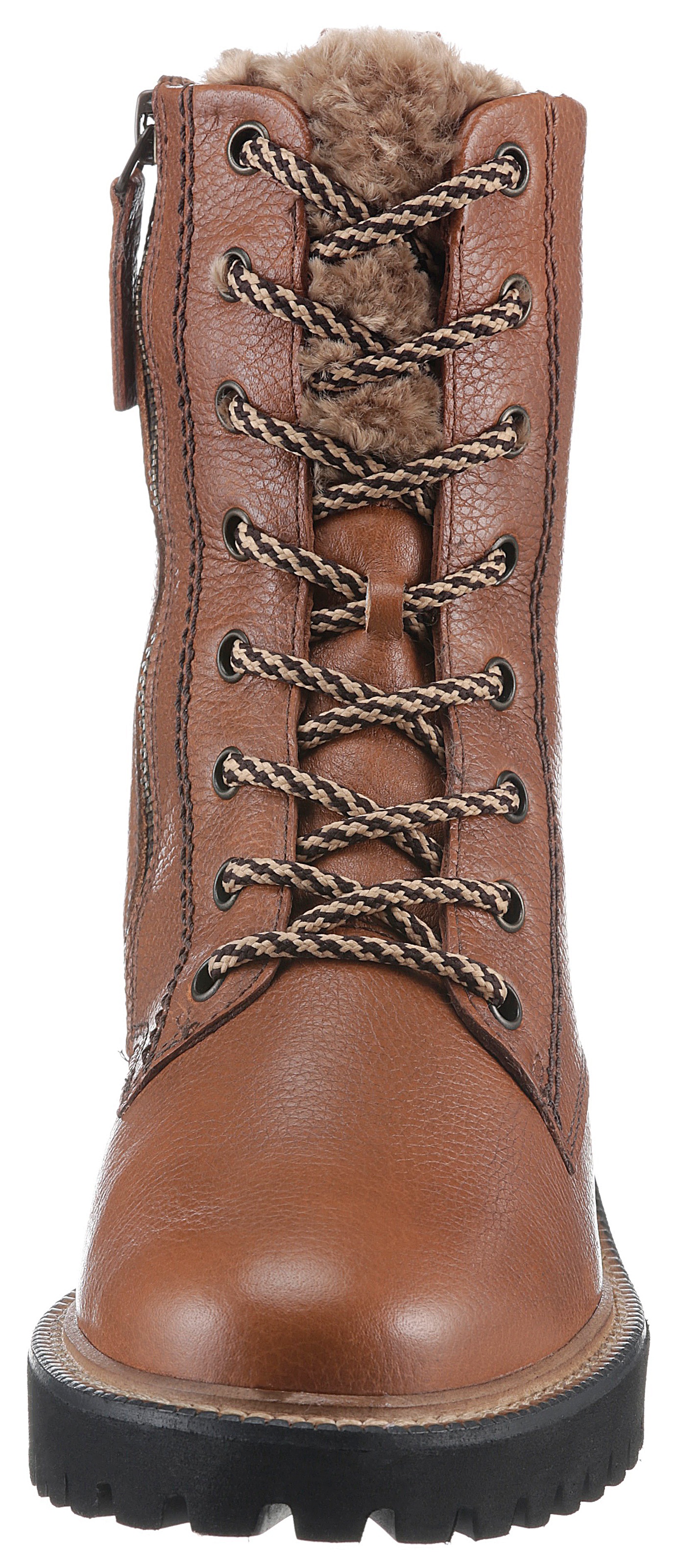 Paul Green Winterstiefelette, Winterboots, Schnürboots, Reißverschluss-Stiefelette mit Warmfutter