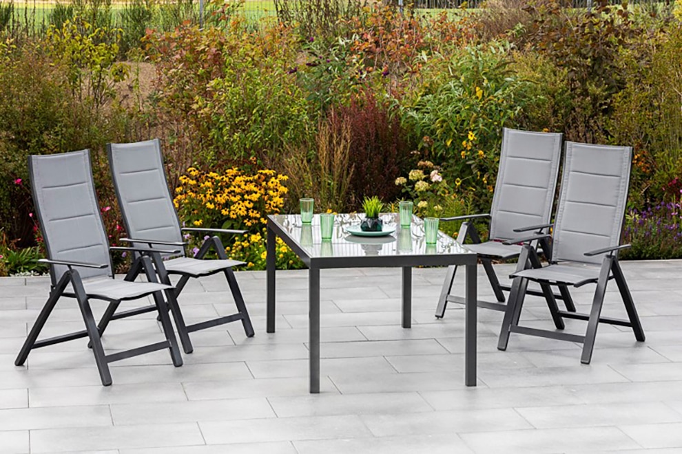 MERXX Garten-Essgruppe »Florenz« 5 Stk. tlg. 4 Klappsessel mit Gartentisch günstig online kaufen