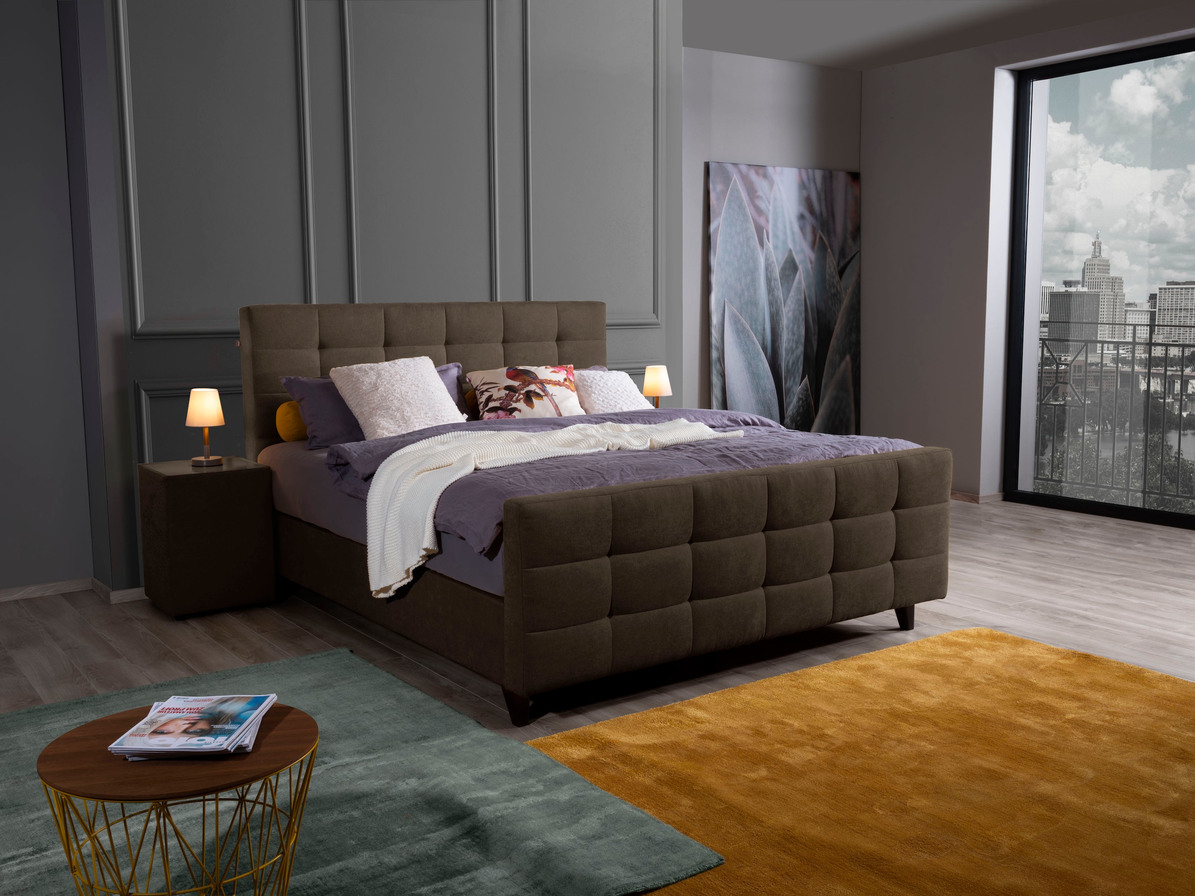 alina Boxspringbett »Dory« inklusive Matratze und Topper, mit Fußteil günstig online kaufen