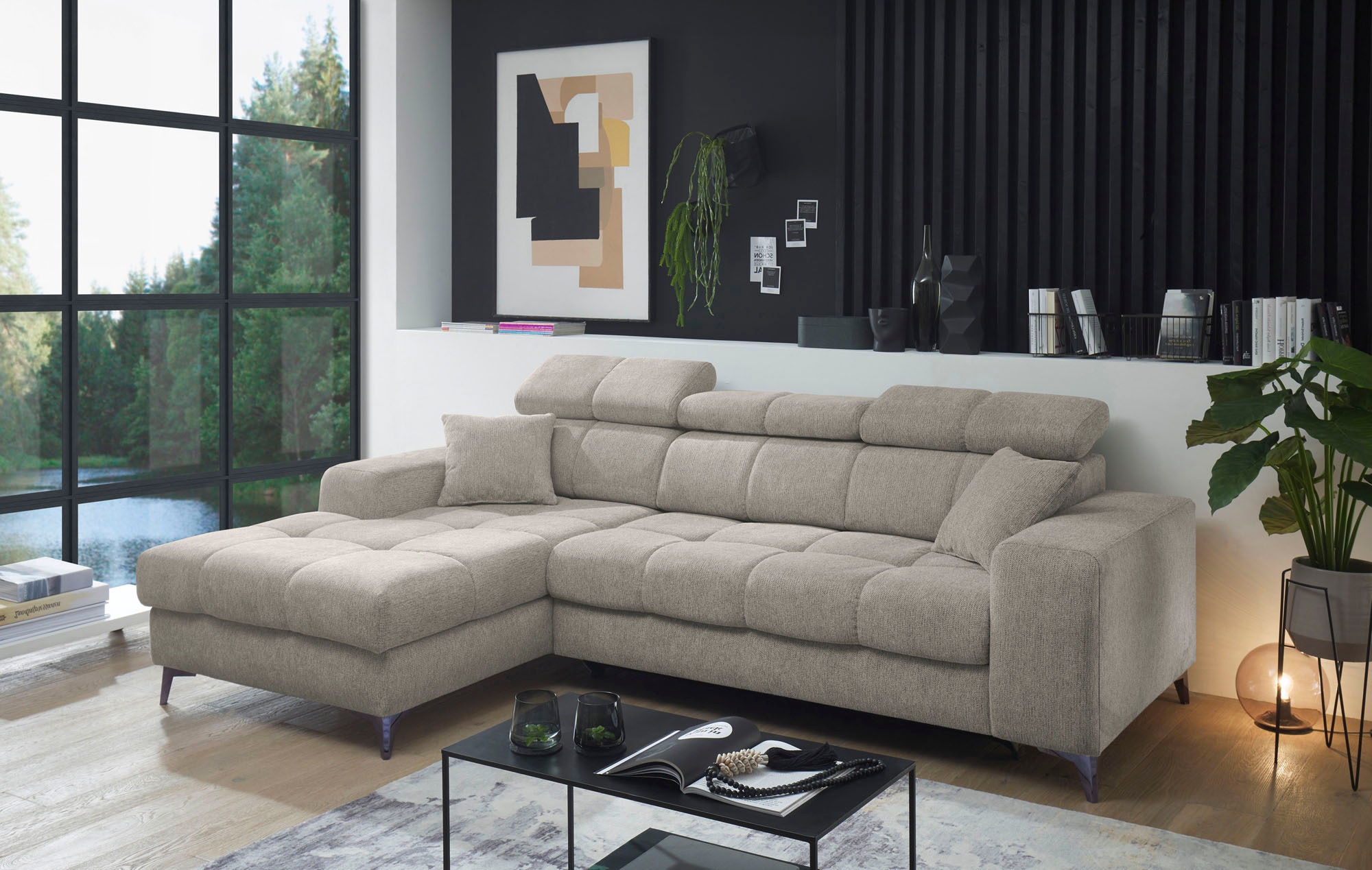 ED EXCITING DESIGN Ecksofa "Sydney L-Form", (2 St.), frei im Raum stellbar, günstig online kaufen