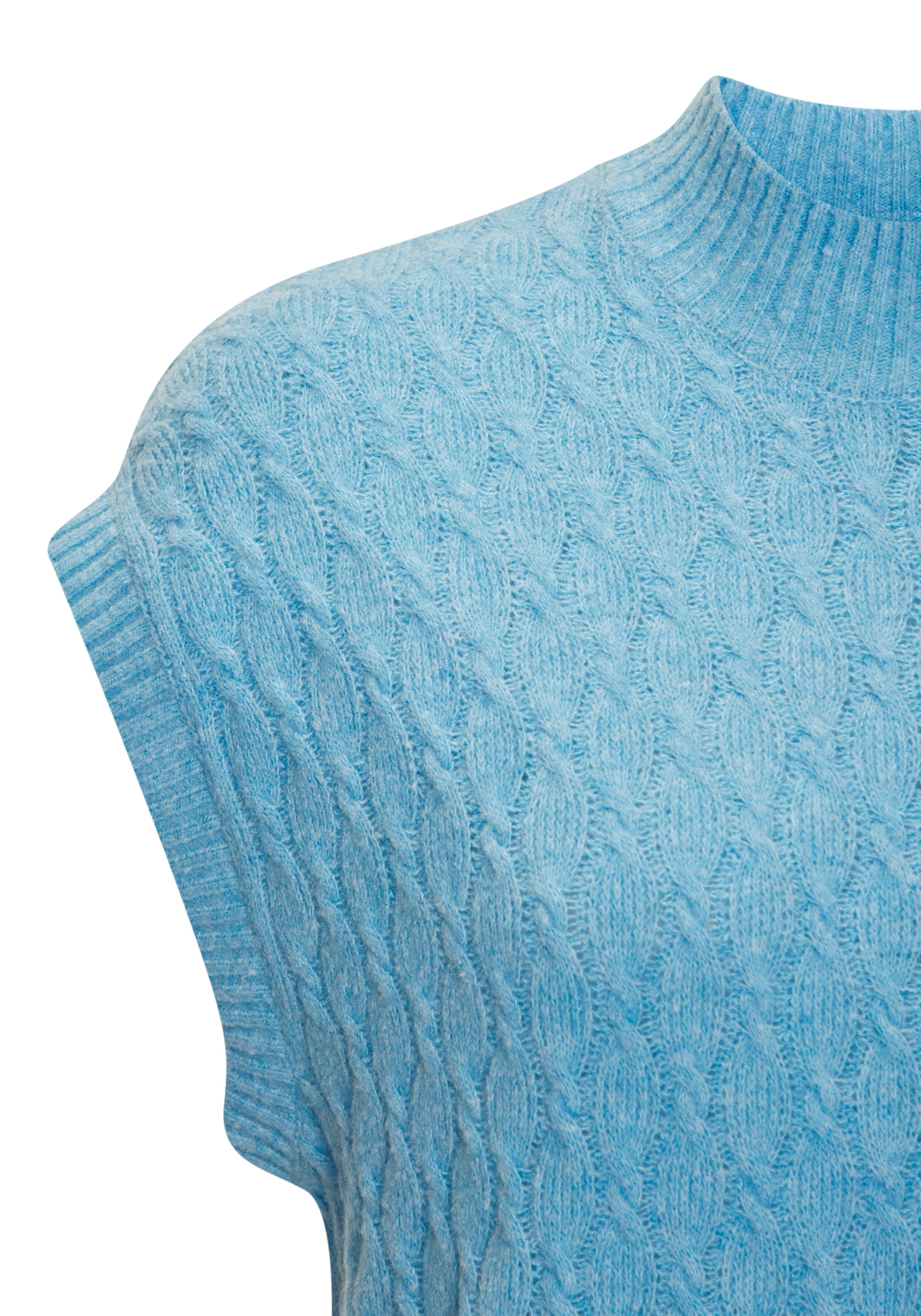 French Connection Pullunder mit Zopfmuster und kleinem Stehkragen, Loungewear