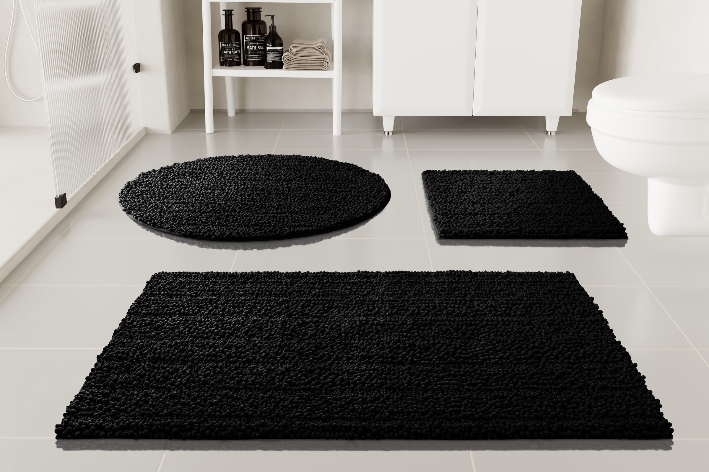 OTTO home Badematte »Torrni« Höhe 22 mm Badteppich, getuftet, modern, Uni, antirutsch, flauschig, hochflor