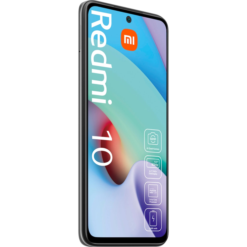 Xiaomi Smartphone »Redmi 10 4GB+64GB«, Carbon Gray, 16,51 cm/6,5 Zoll, 64 GB Speicherplatz, 50 MP Kamera