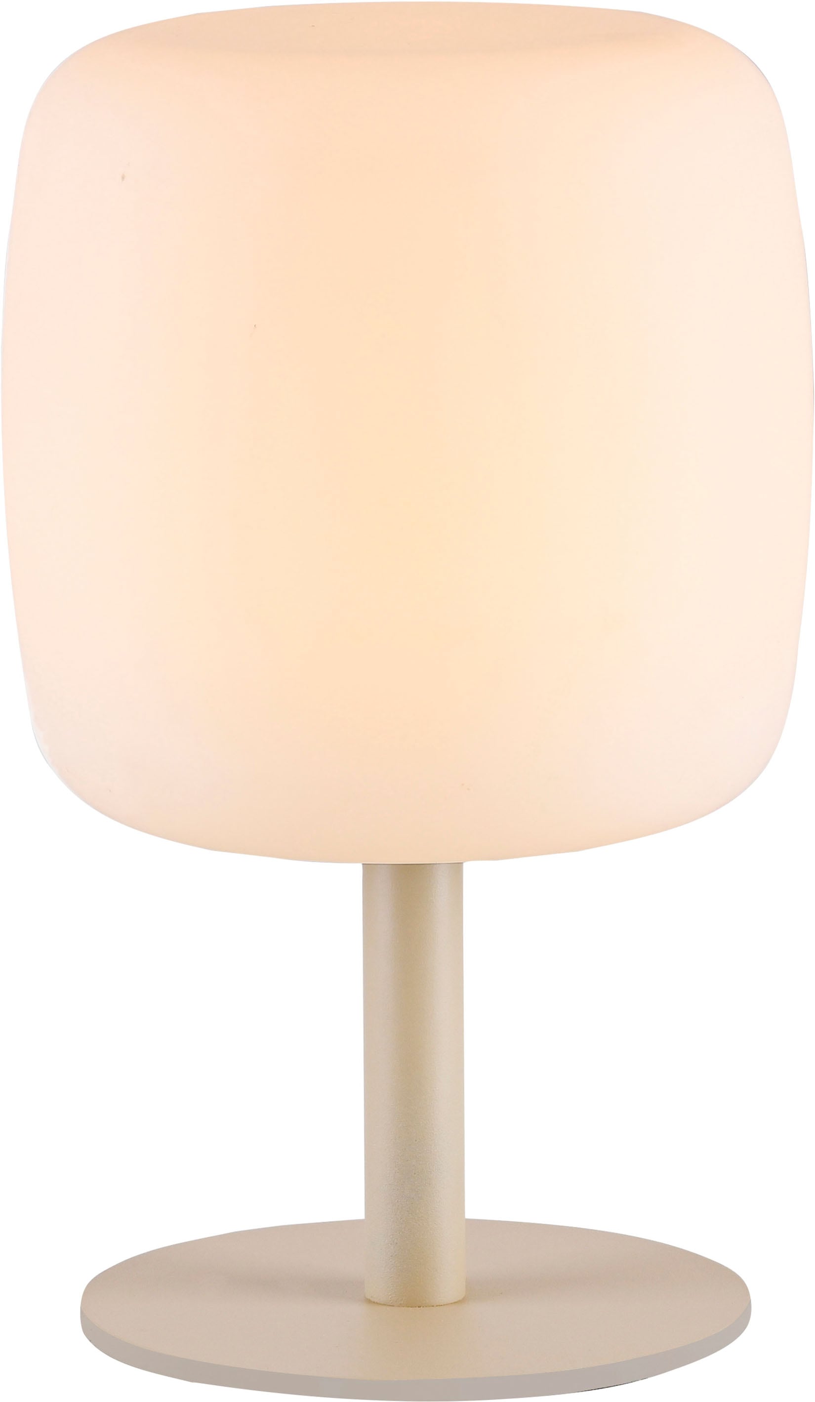 SCHÖNER WOHNEN-Kollektion LED Außen-Tischleuchte »LUMARA« LED-Board 1 Stk. Warmweiß Kabellose Akku-Lampe, dimmbar, IP54, Macchiato – für innen & außen