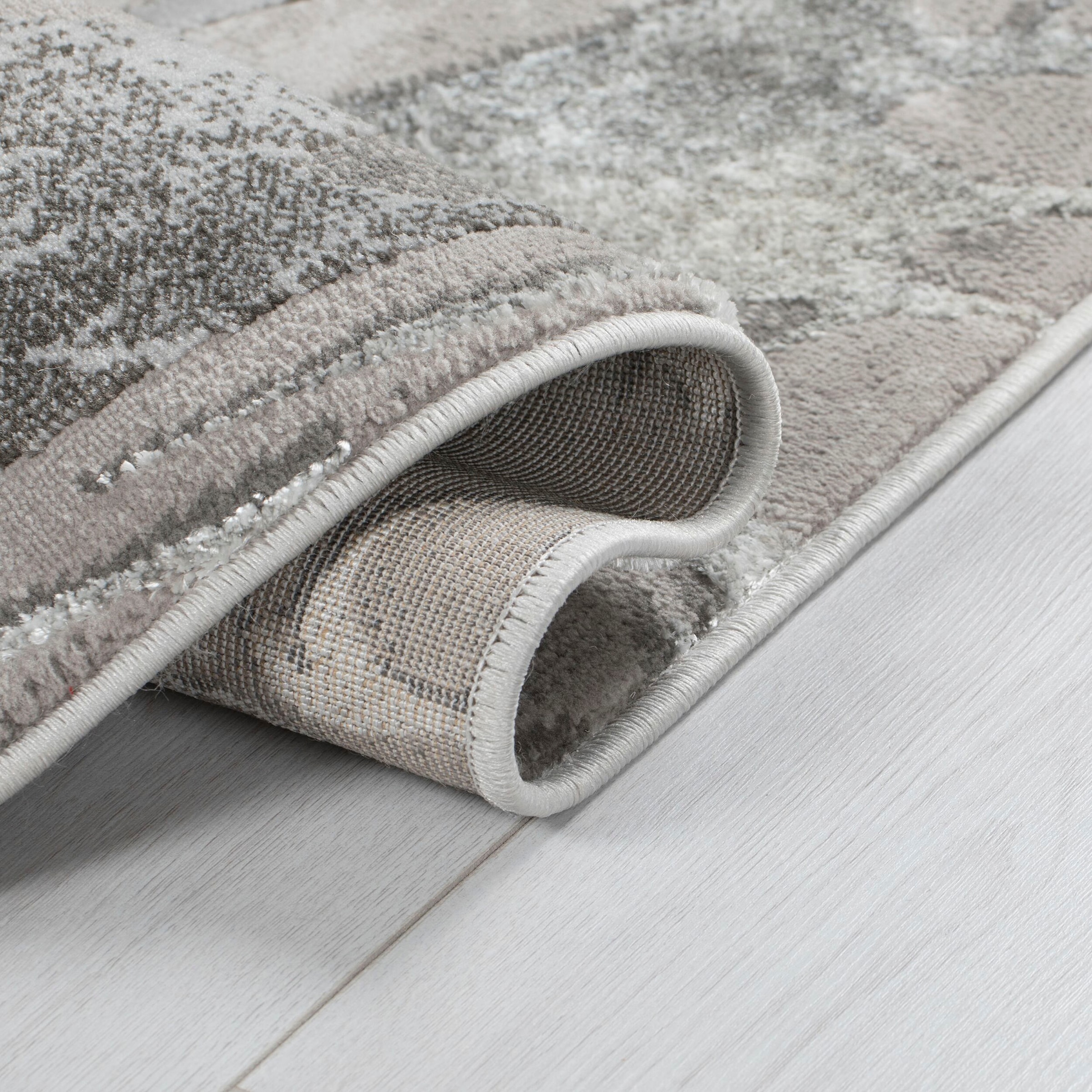 »Marbled«, auf RUGS kaufen FLAIR dezenter Teppich mehrfarbig, Marmor-Design modernes Glanz, rechteckig, Raten