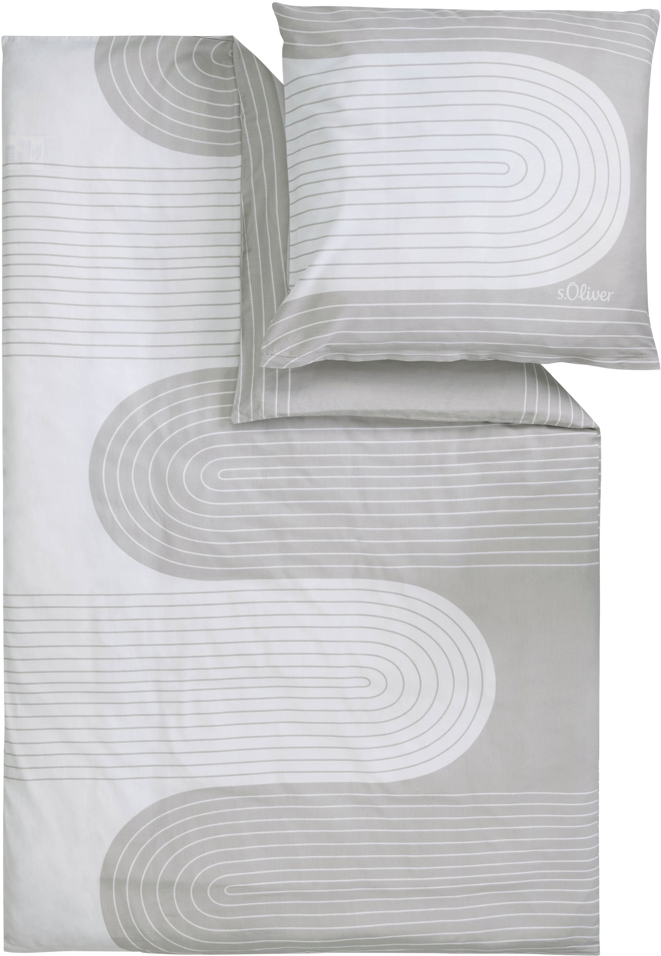 s.Oliver Bettwäsche »s.Oliver Satinbettwäsche« 2 in leichten Naturtönen