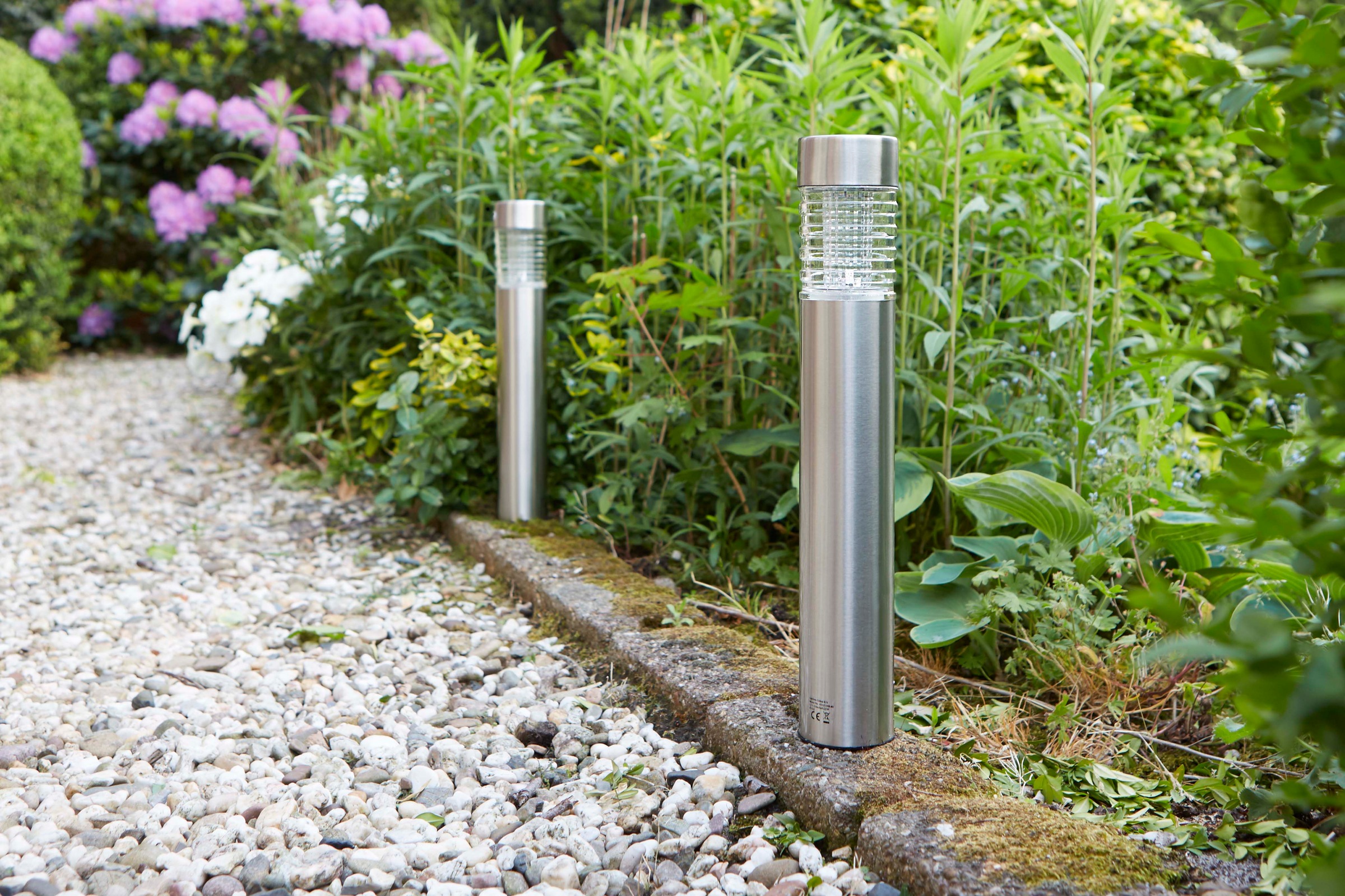 LUXFORM Gartenleuchte »Solar-Gartenleuchten Tacoma 5 Lumen - 3 Stück«, Leuchtmittel LED-Modul | LED fest integriert, Aus Edelstahl & Glas gefertigt