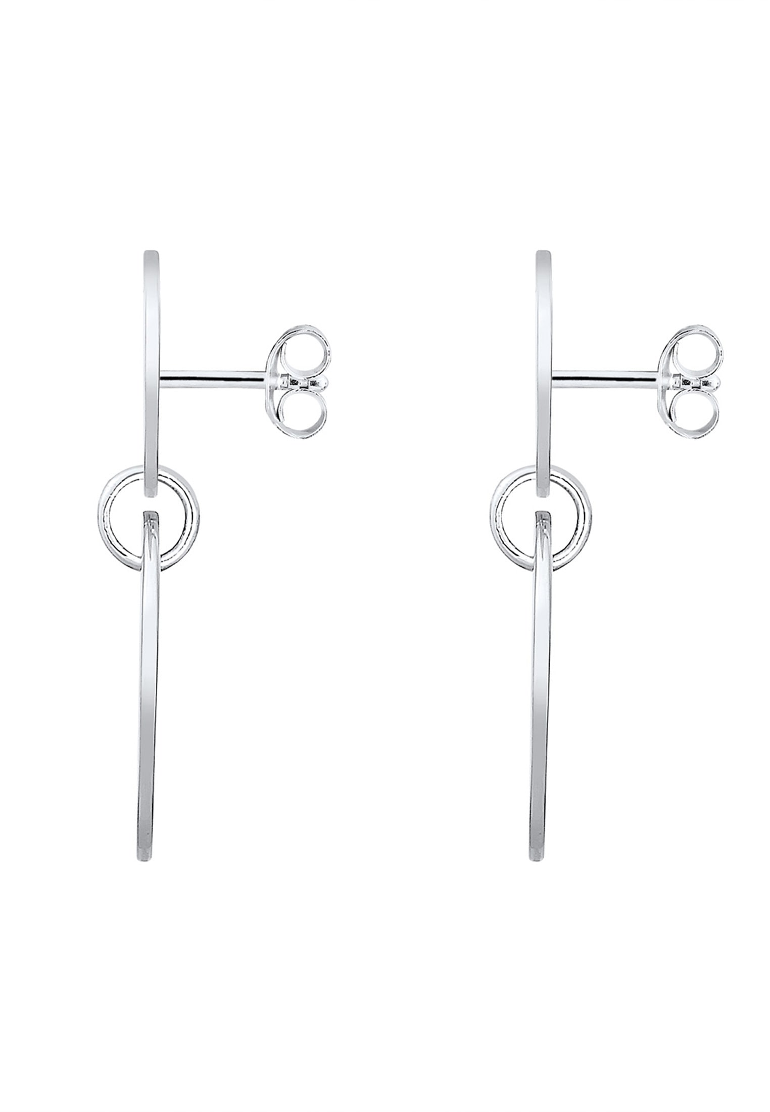 Elli Paar Ohrhänger »Ohrstecker Plättchen Lang 925 Sterling Silber«