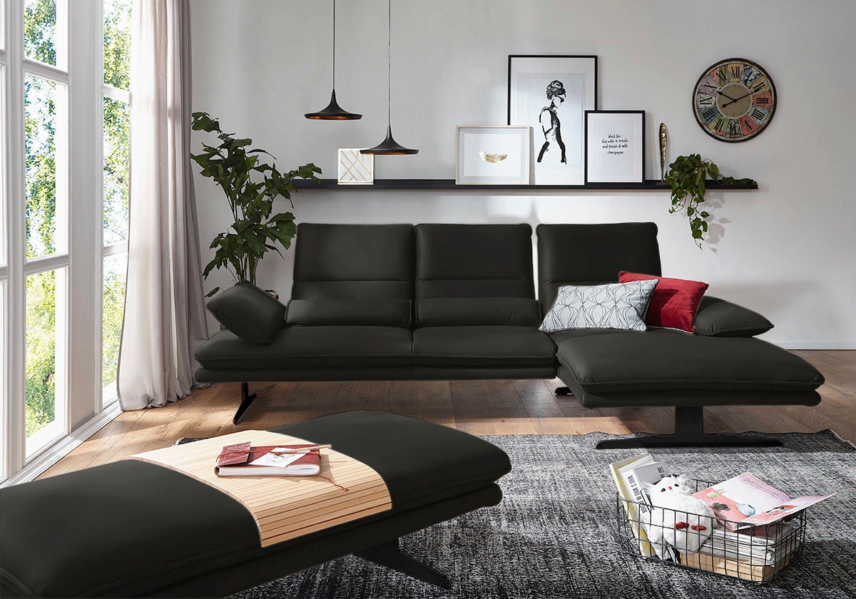 W.SCHILLIG Ecksofa »broadway, Designsofa mit tollem Sitzkomfort«, Sitztiefe günstig online kaufen