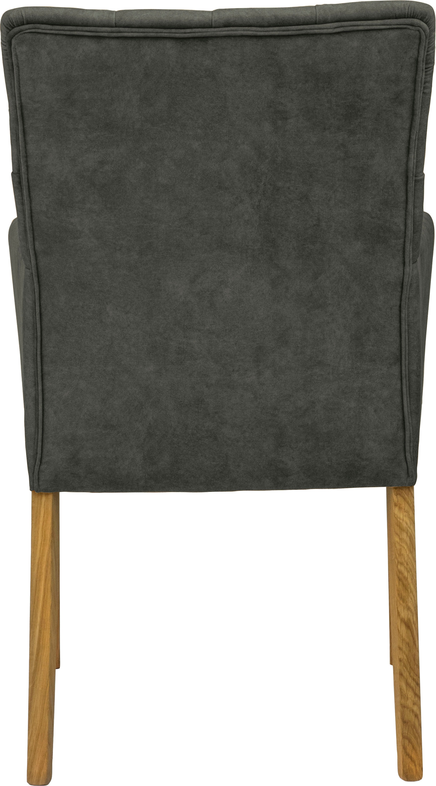 Leonique Armlehnstuhl »Peillon«, (Set), 1 St., Samtvelours, mit Knopfsteppung, Beine aus massiver Eiche