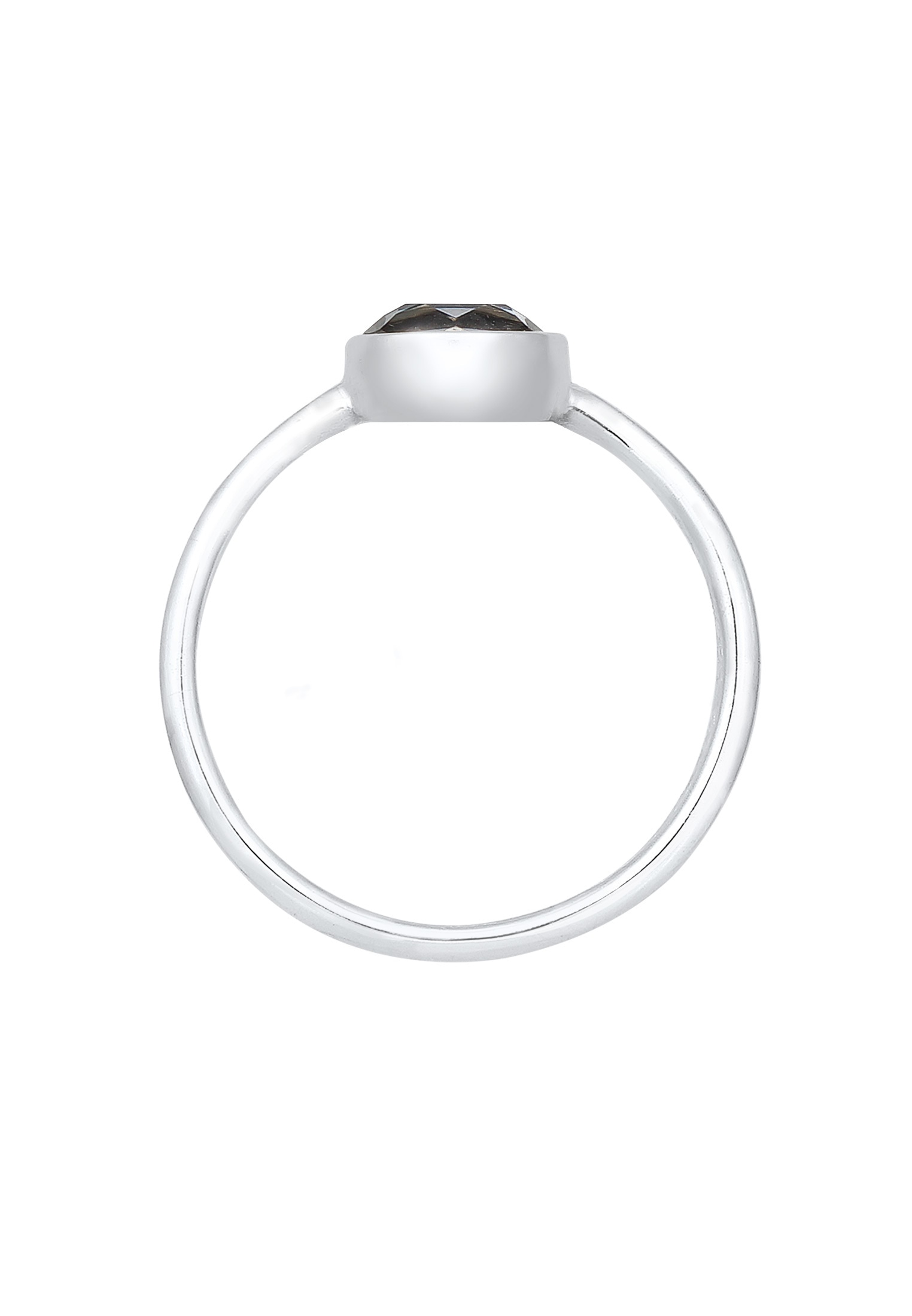 Elli Verlobungsring »Oval Glas Kristalle Grau 925 Sterling Silber«
