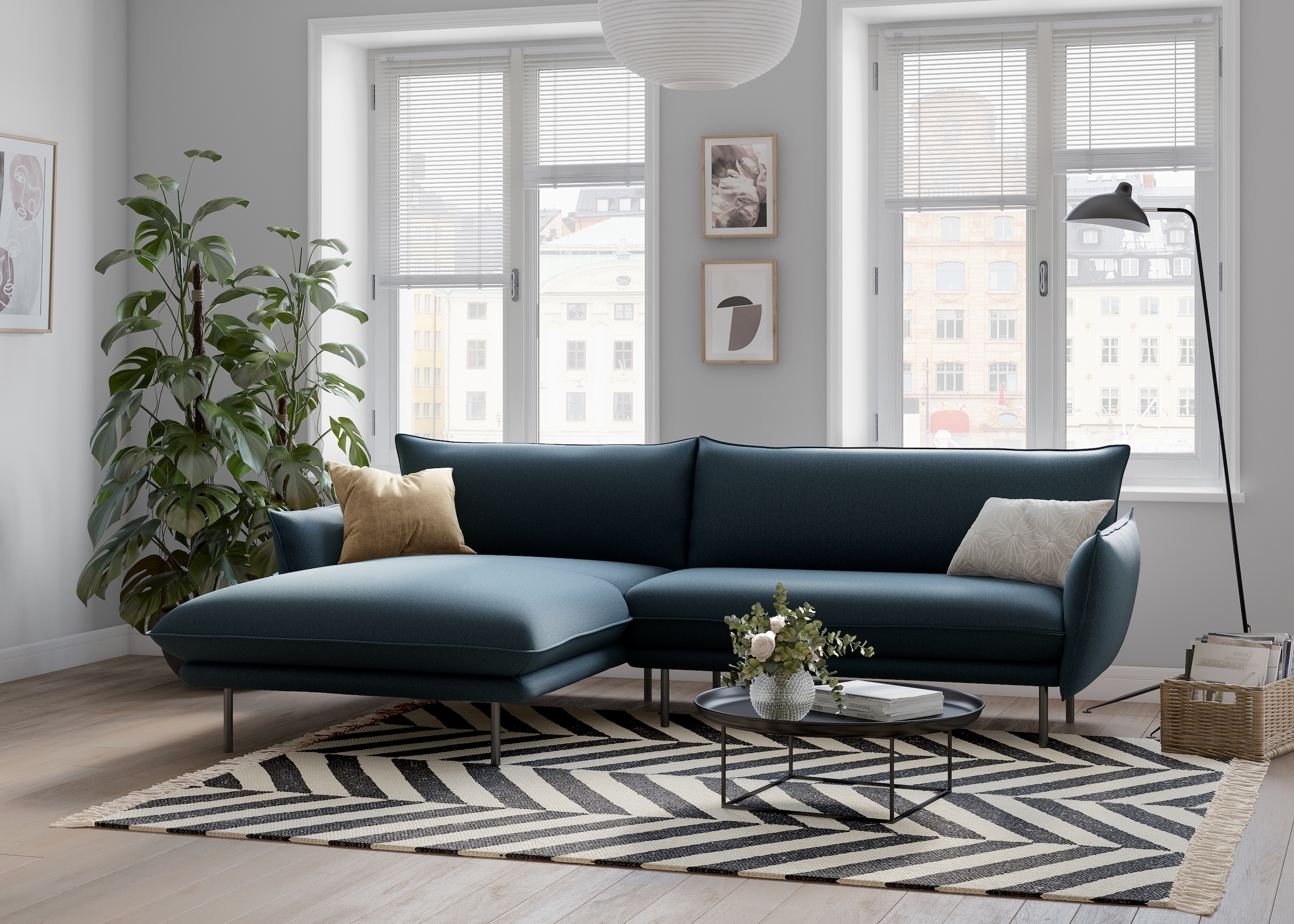 Home affaire Ecksofa »Stine L-Form« Besonderes Design durch Kissenoptik und günstig online kaufen