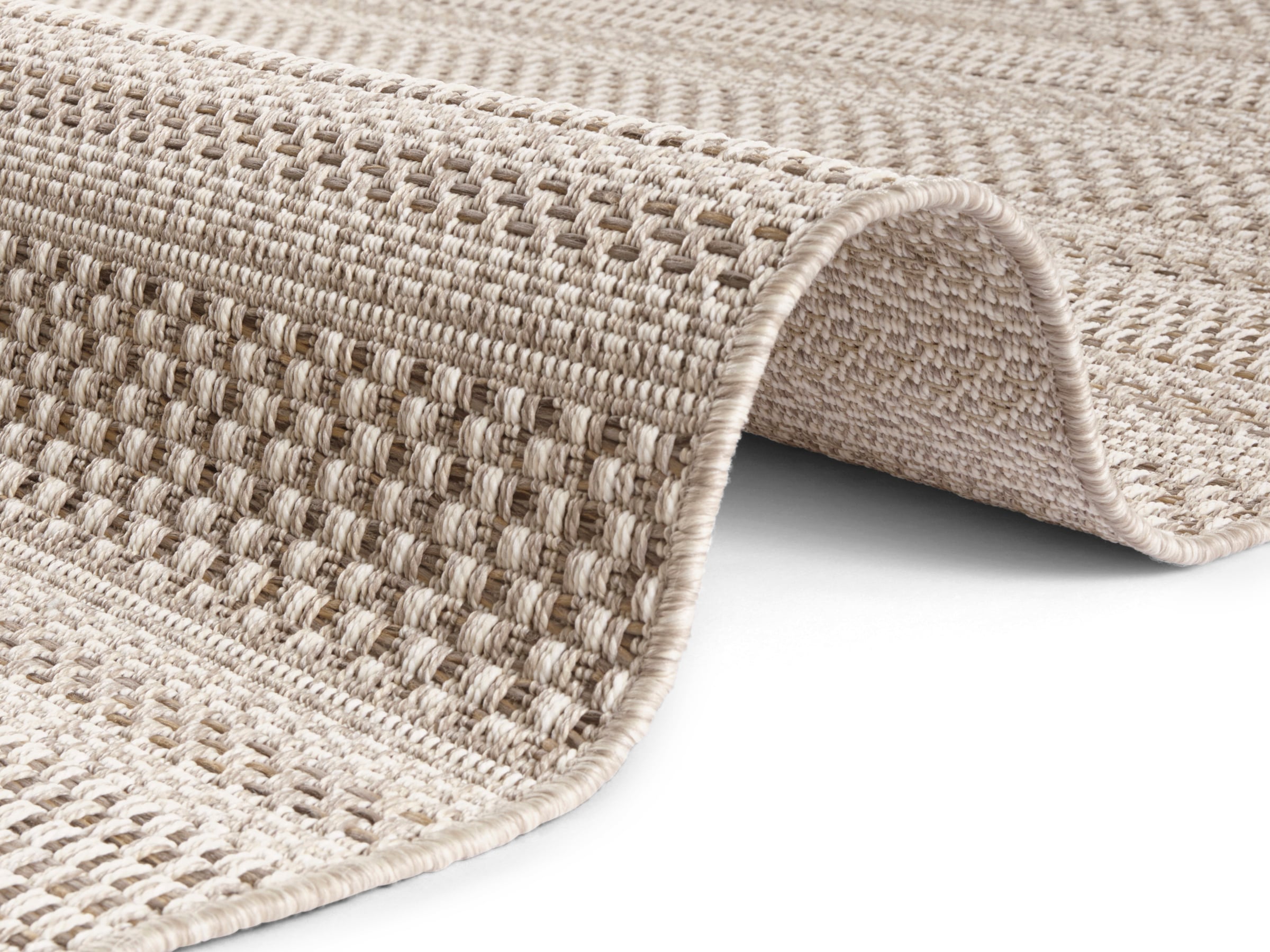ELLE DECORATION Teppich »Arras«, rechteckig, 8 mm Höhe, In-& Outdoor, Wetterfest, Balkon, Garten, Wohnzimmer, Sisal Optik