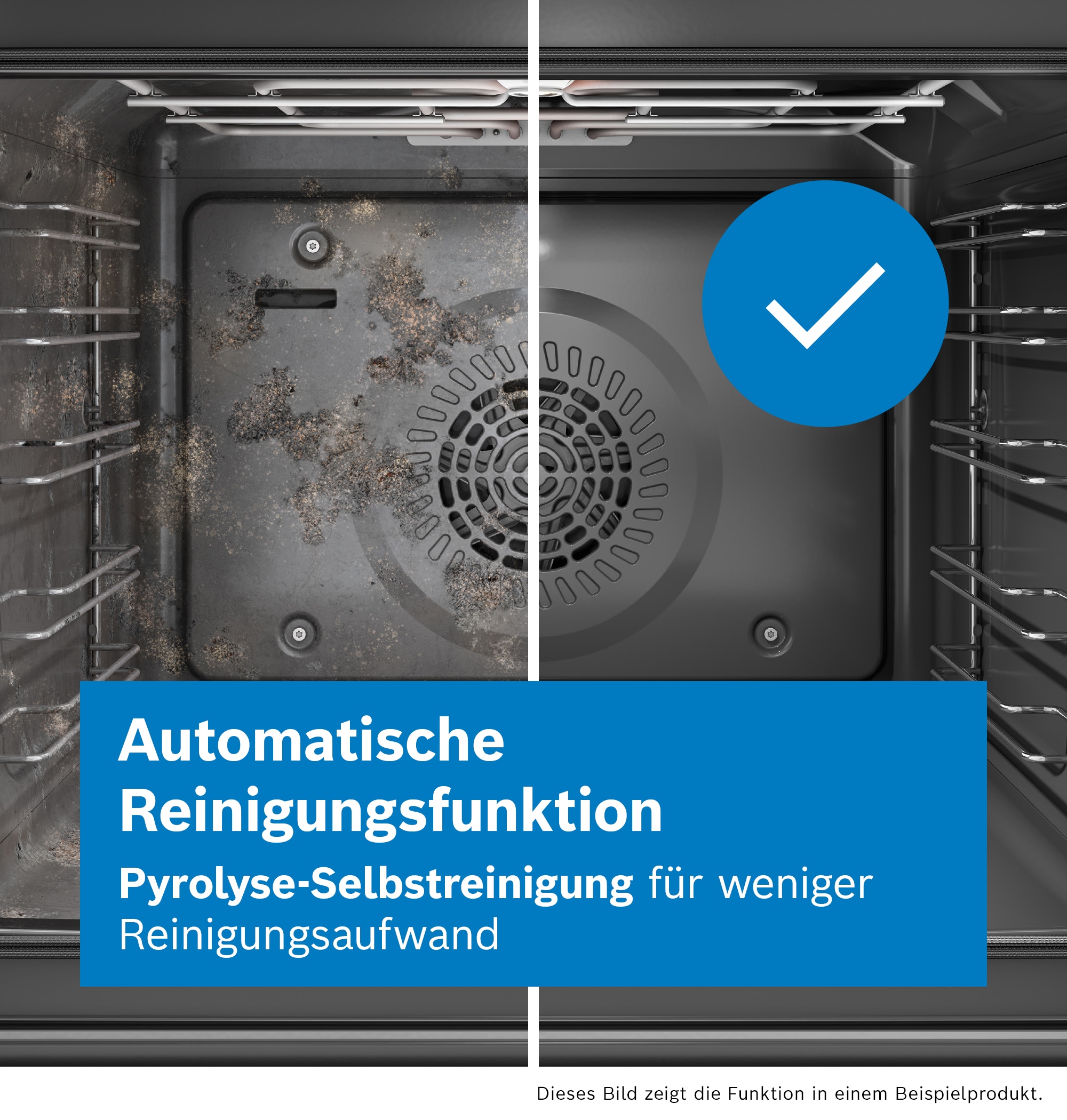 BOSCH Pyrolyse Backofen Serie 4 »HBA272BB3« mit Teleskopauszug nachrüstbar Air Fry für knusprige Lebensmittel & automatische Selbstreinigung
