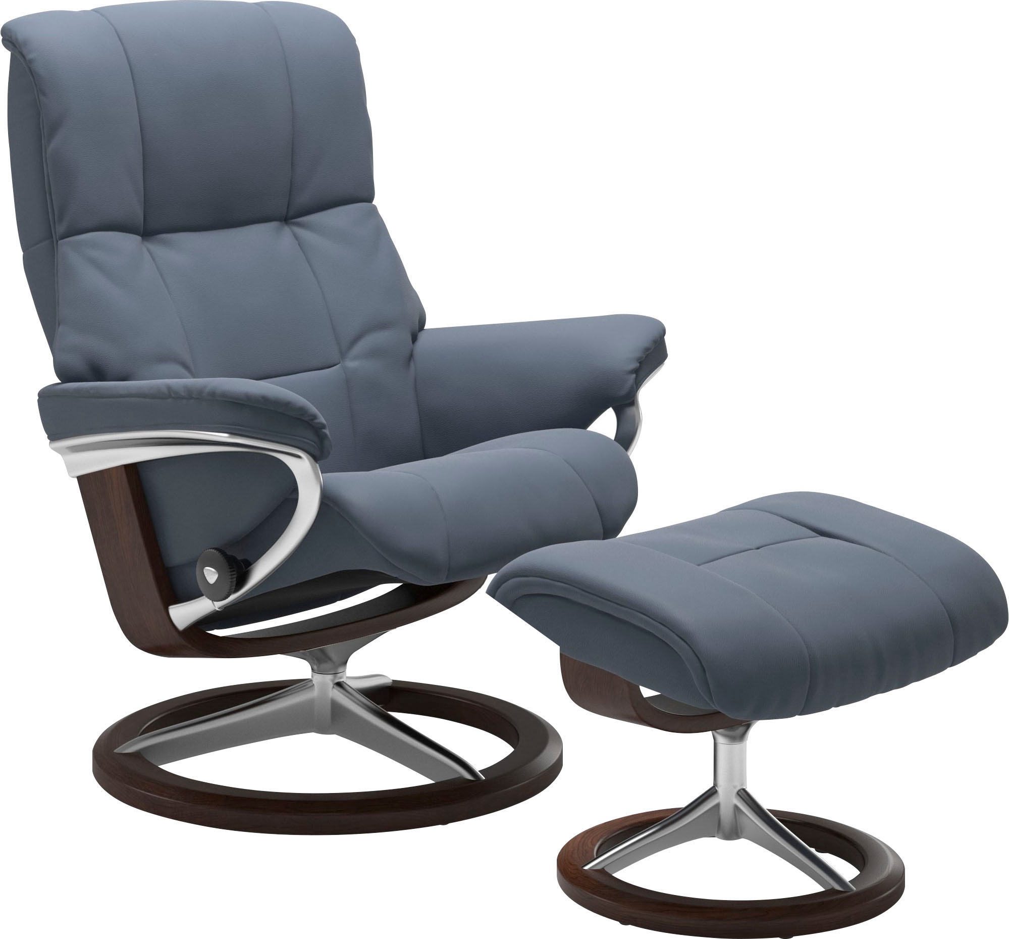 Stressless® Relaxsessel »Mayfair«, (Set, Relaxsessel mit Hocker), mit Hocker, mit Signature Base, Größe S, M & L, Gestell Braun