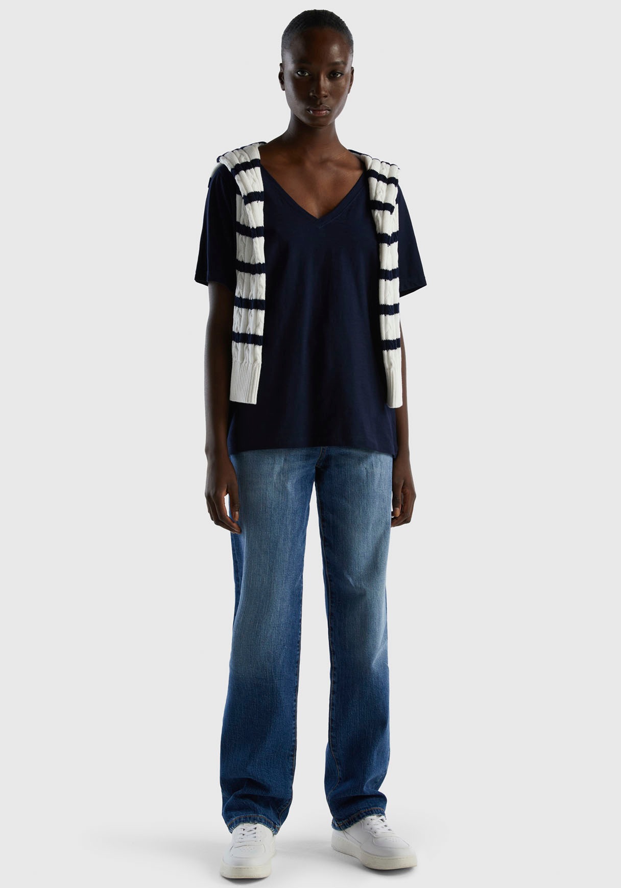 United Colors of Benetton T-Shirt aus Flammgarnjersey