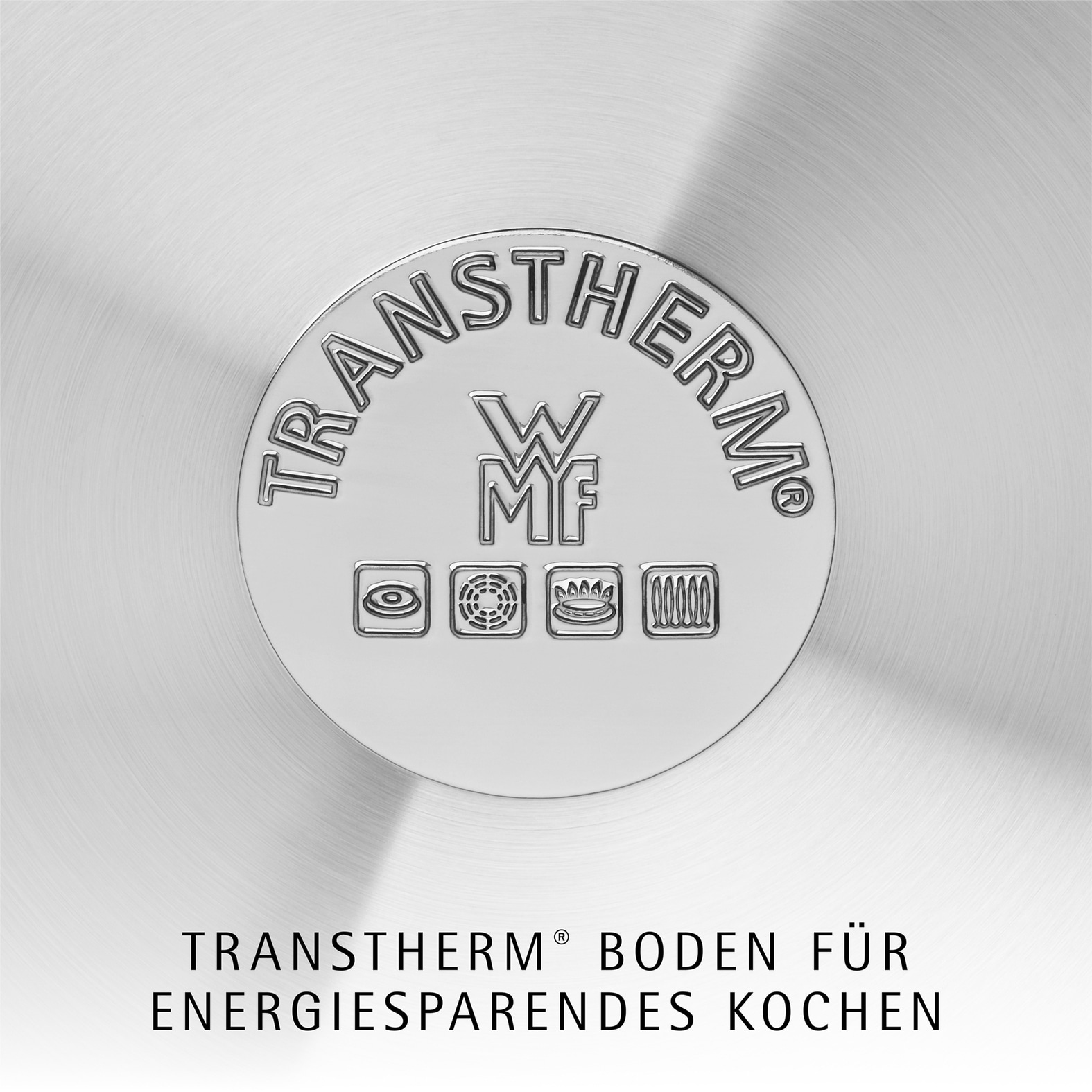 WMF Topf-Set »Inspiration Induktion, Kochtopf Set mit Glasdeckel« Set, Bratentopf Ø 20cm, 3x Fleischtopf Ø 16/20/24cm, Stielkasserolle Ø 16cm, 9 Stk. tlg. Cromargan® Edelstahl Rostfrei 18/10